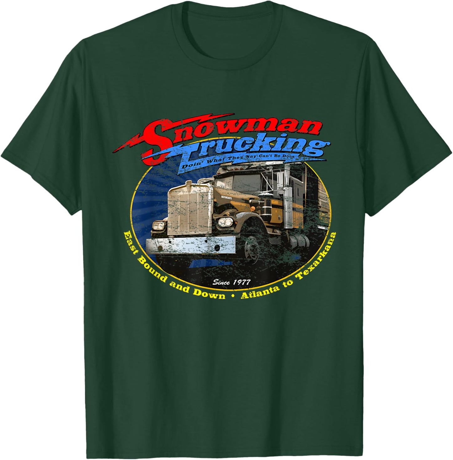 Huiibao Retro Snowman Trucking T-Shirt - T-Shirt | Forest