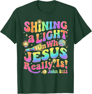 Shining A Light On Who Jesus VBS2026 Vacation Bible School T-Shirt - T-Shirt | Forest