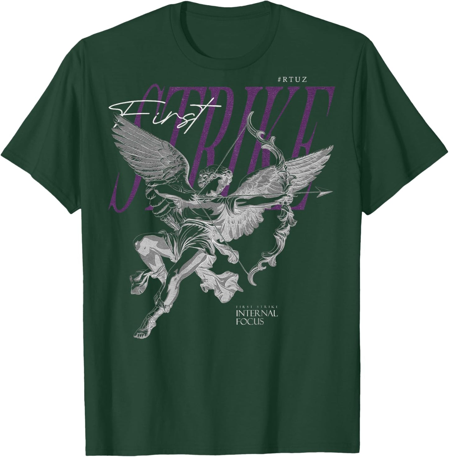 Hip Hop Angel Vintage Edgy Y2K Backprint Streetwear Angel T-Shirt - T-Shirt | Forest