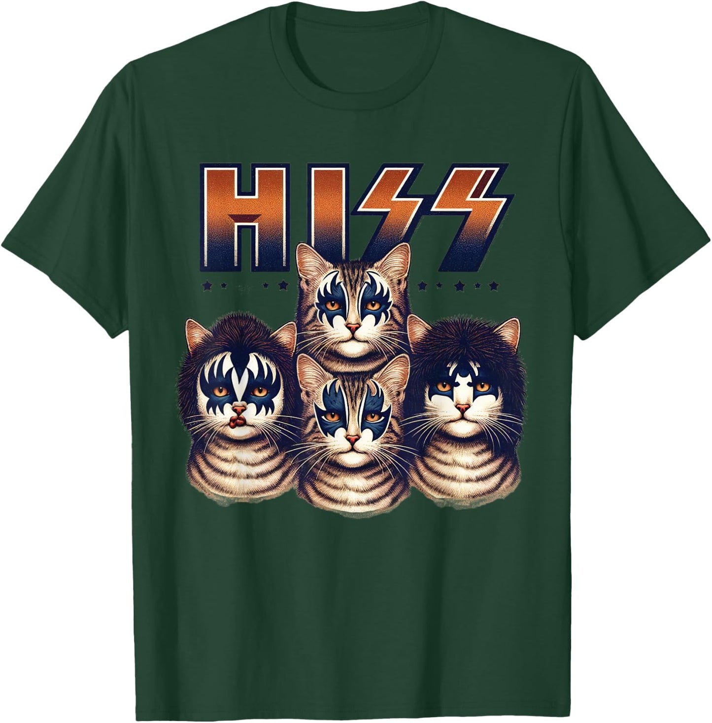 Hiss Cats Rock Kittens Rocking For Cat Lover Cat Mom Cat Dad T-Shirt - T-Shirt | Forest