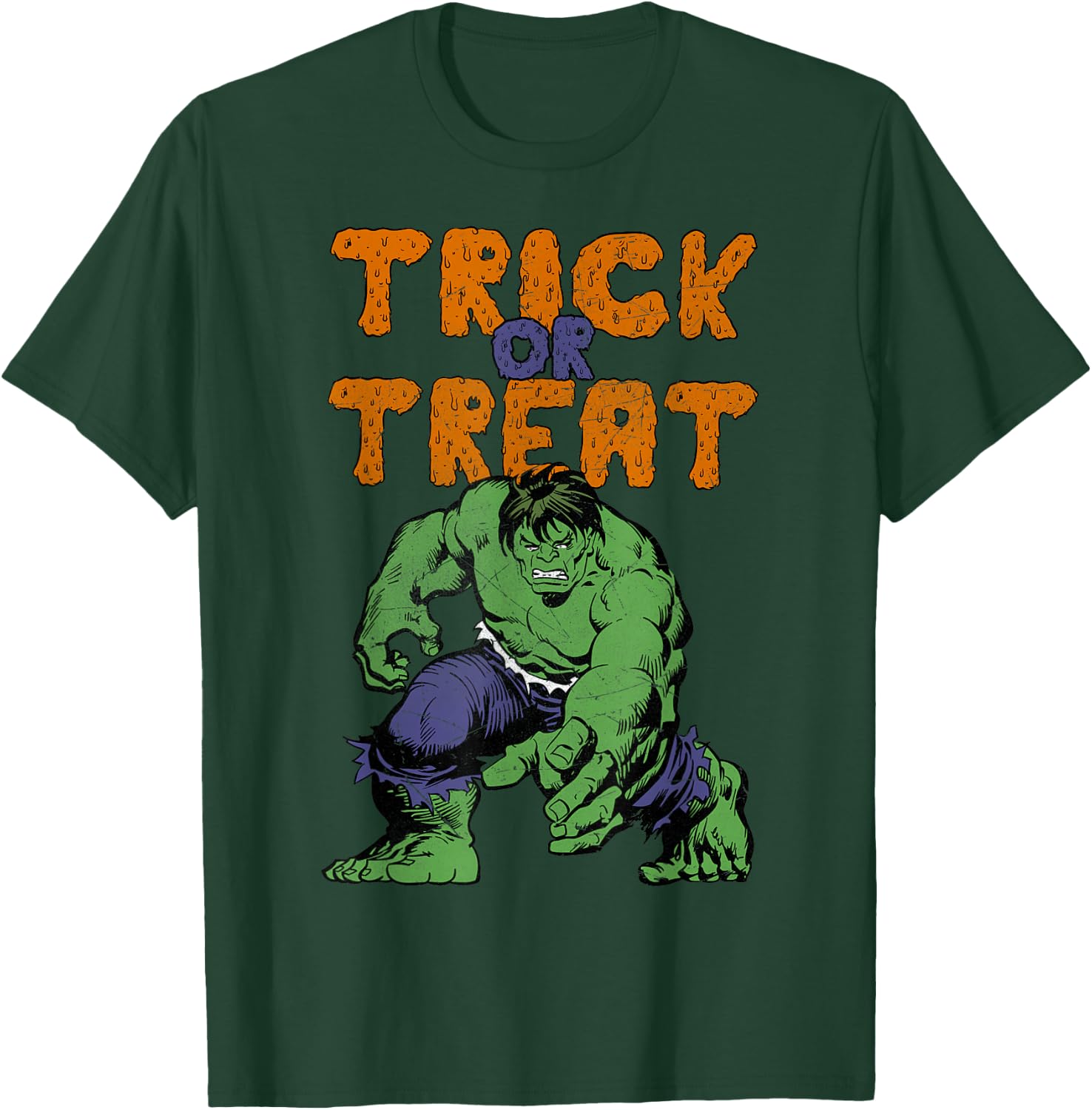 Marvel Avengers The Hulk Trick Or Treat Halloween T-Shirt - T-Shirt | Forest