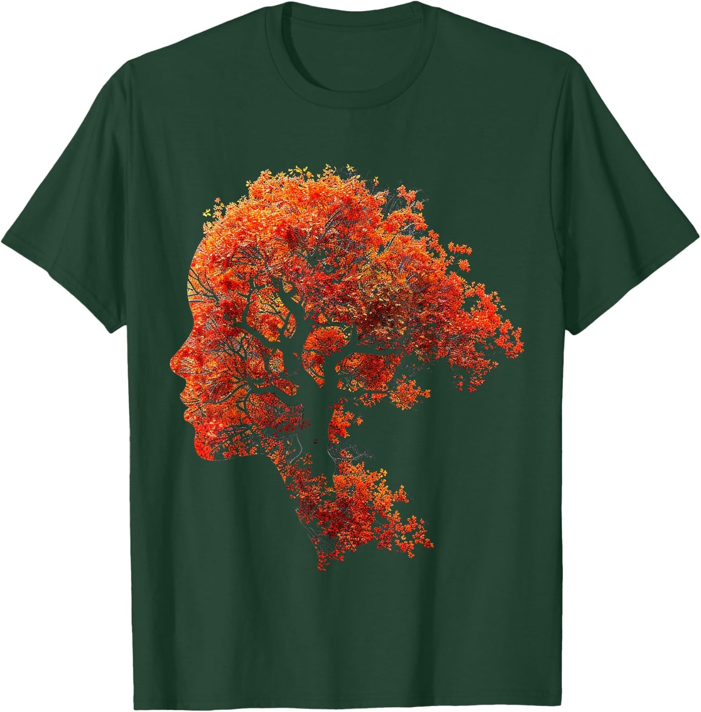 Tree Art Natur Grafik Frauen Gesicht Motiv Baum T-Shirt - T-Shirt | Forest