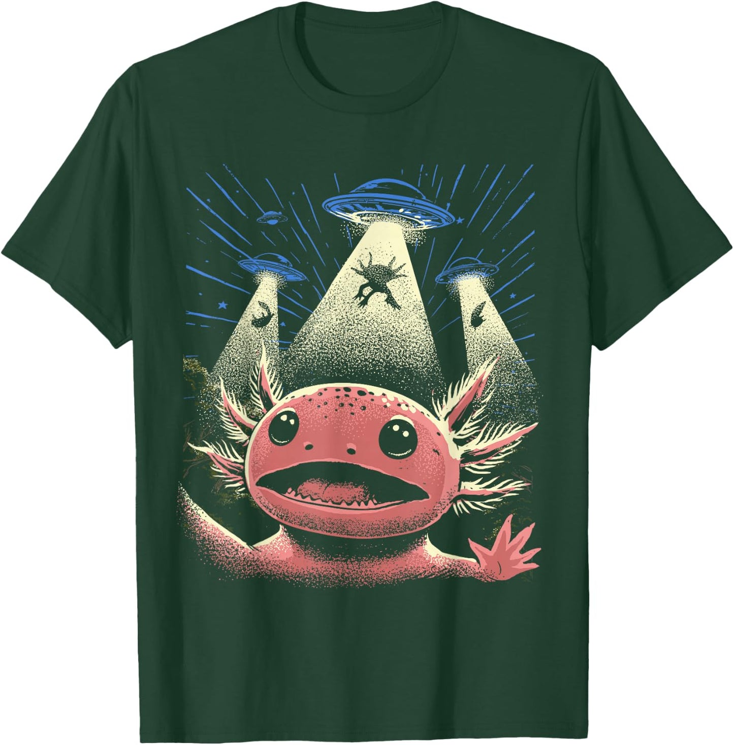Alien Axolotl Shirt Invasion Axolotl Selfie UFO Abduction T-Shirt - T-Shirt | Forest