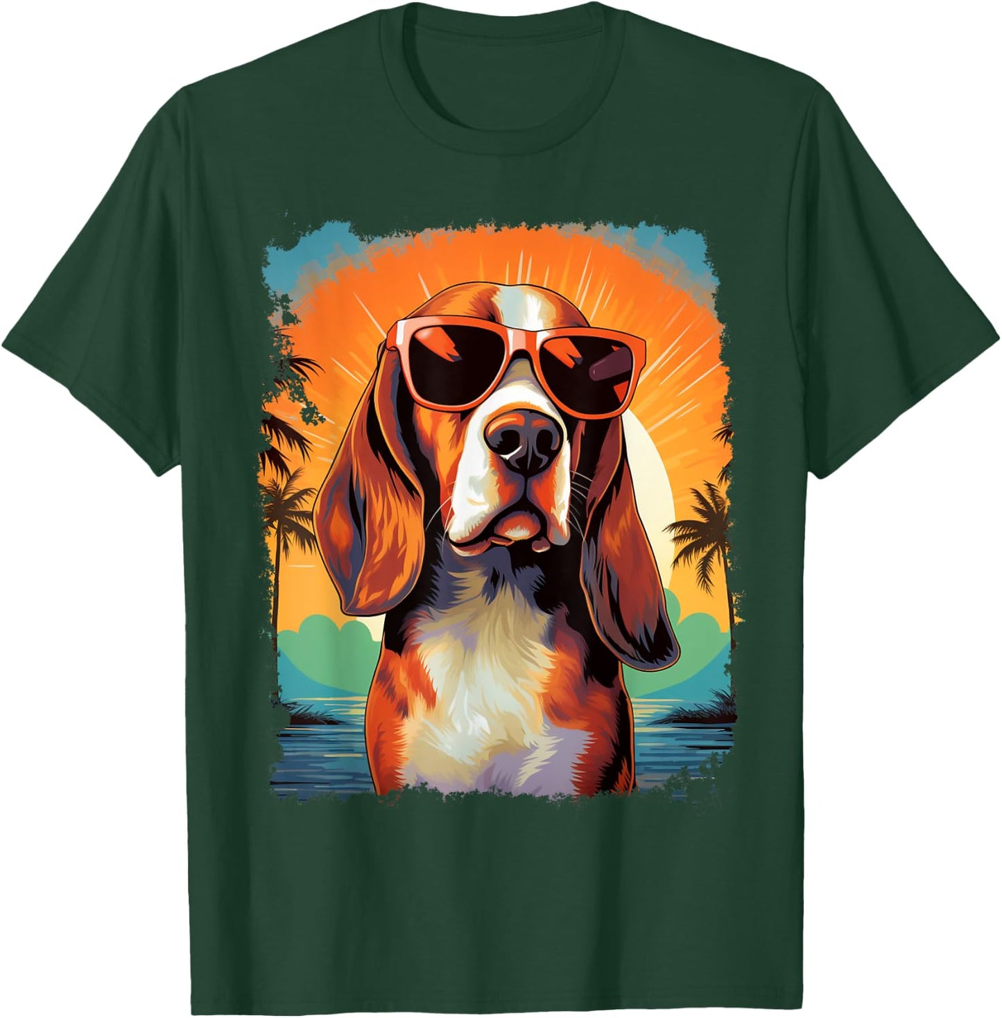 Beagle Hawaiian T-Shirt - T-Shirt | Forest