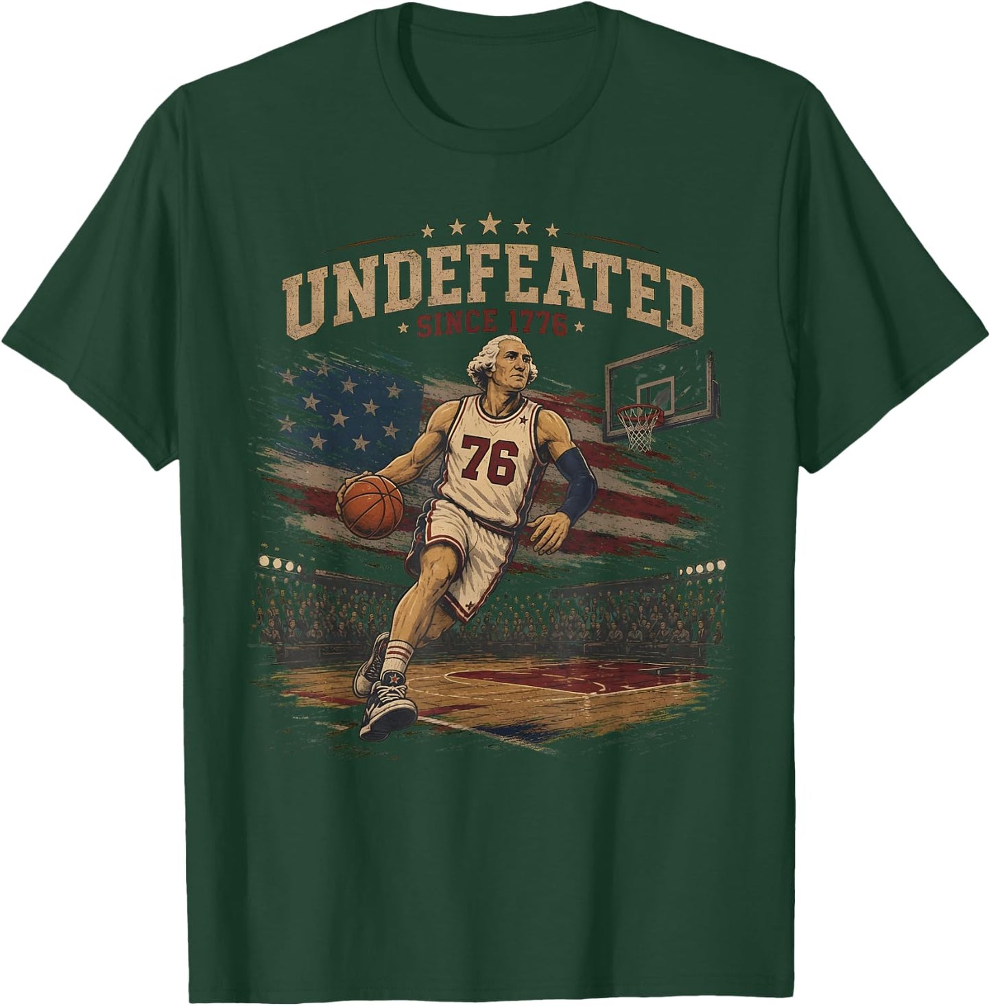Undefeated Since 1776 America 4th of July Independence Day T-Shirt - T-Shirt | Forest