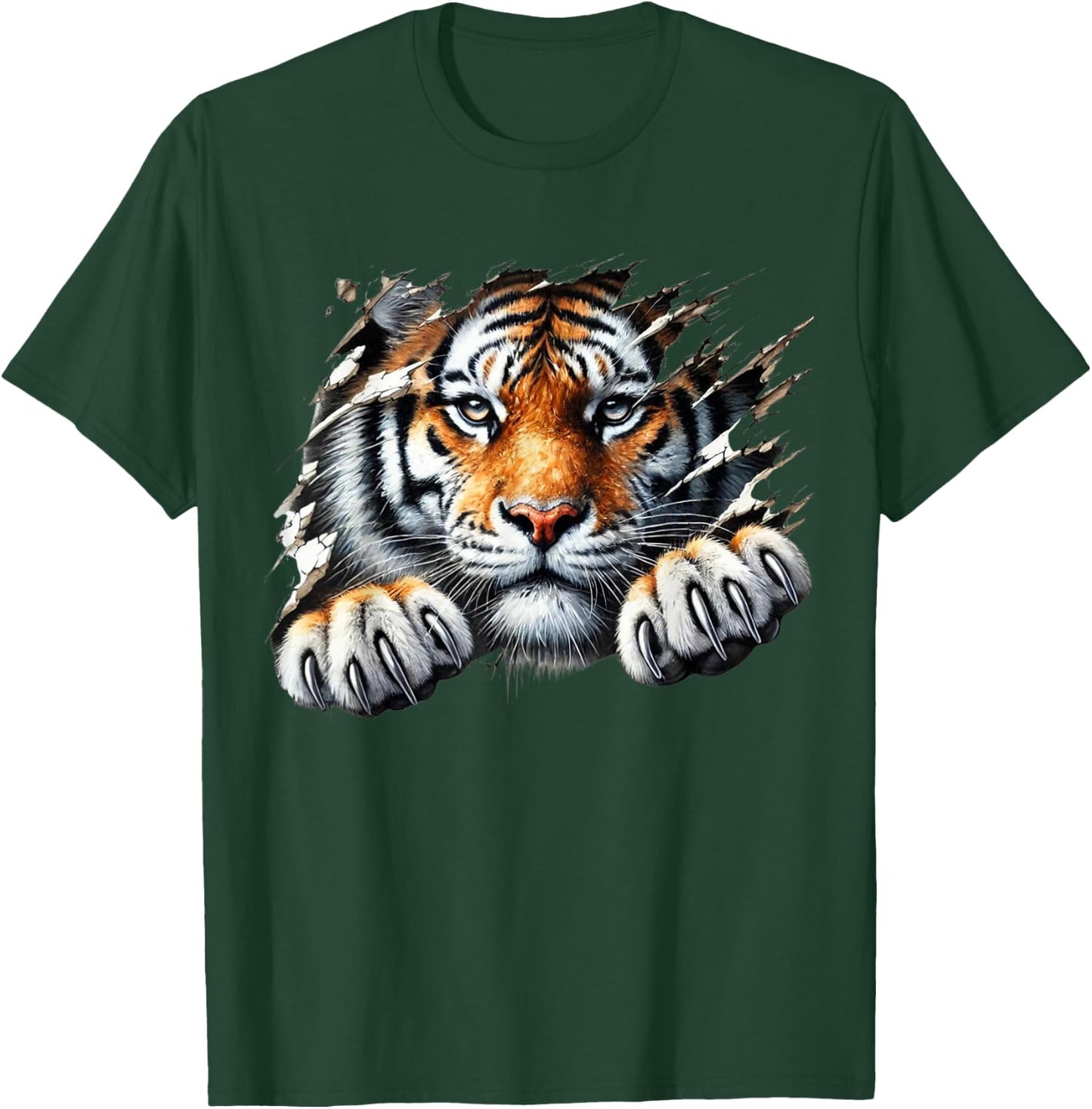 Retro Spirit Tiger Face Shirt Design Football Tiger Fan T-Shirt - T-Shirt | Forest
