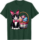 Cute Cat Kitty Easter Day Bunny Eggs Cat Lover Girls T-Shirt - T-Shirt | Forest