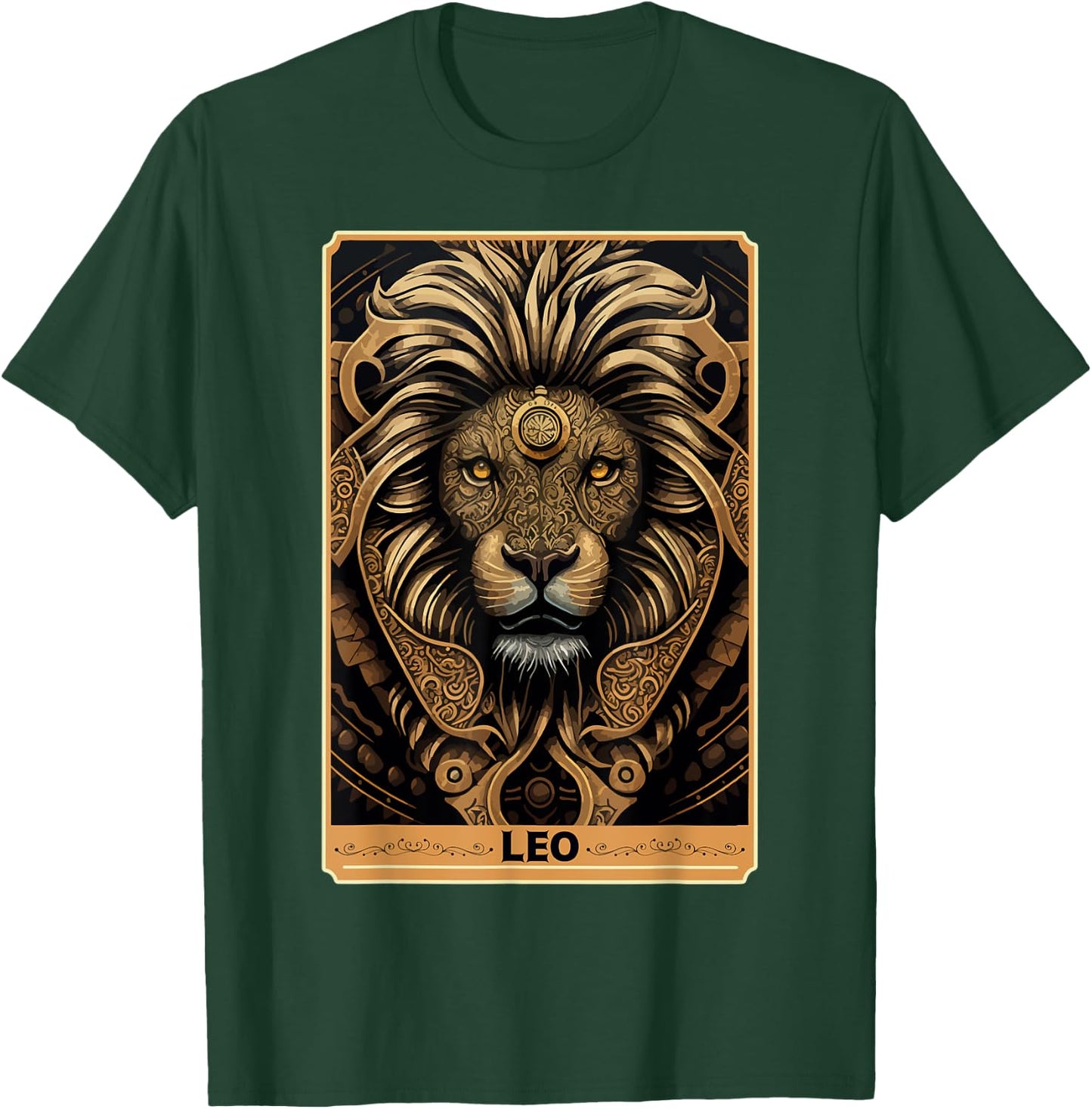 Leo Astrology Sign Lion Zodiac Tarot Card Occult Witch T-Shirt - T-Shirt | Forest