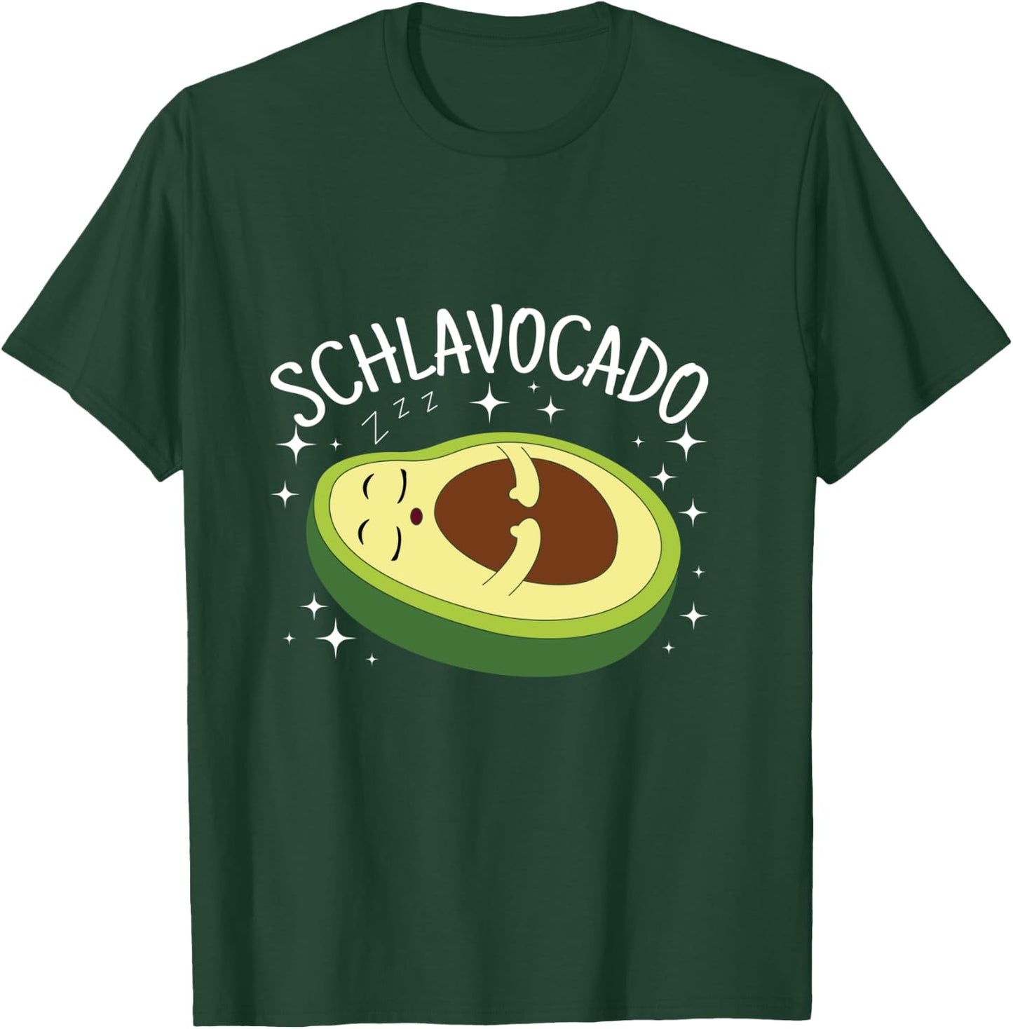 Schlavocado Avocado Pyjamas, Sleepwear, Tired Sleep, Shirt, black T-Shirt - T-Shirt | Forest