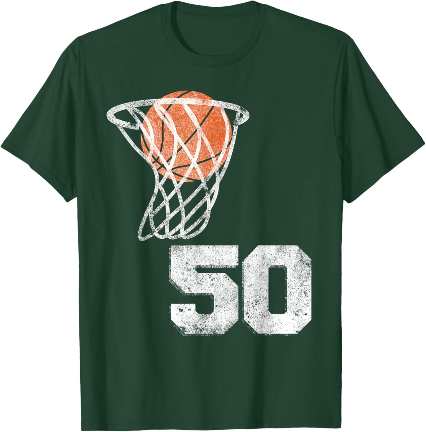 Vintage Basketball Jersey Number 50 Player Number T-Shirt - T-Shirt | Forest