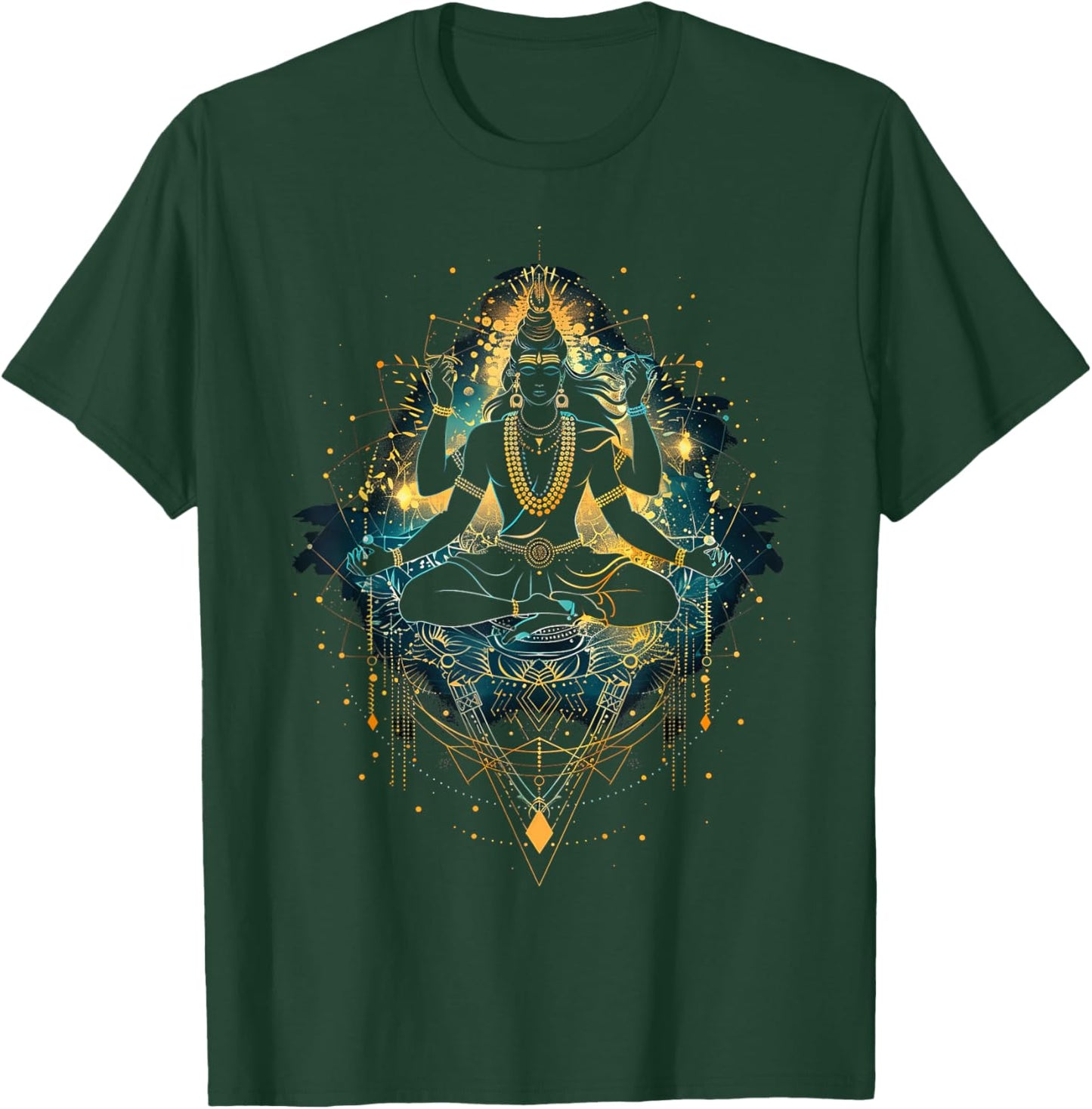 Shiva Spiritual Hindu God Tandava Dance Yoga Meditation , black T-Shirt - T-Shirt | Forest