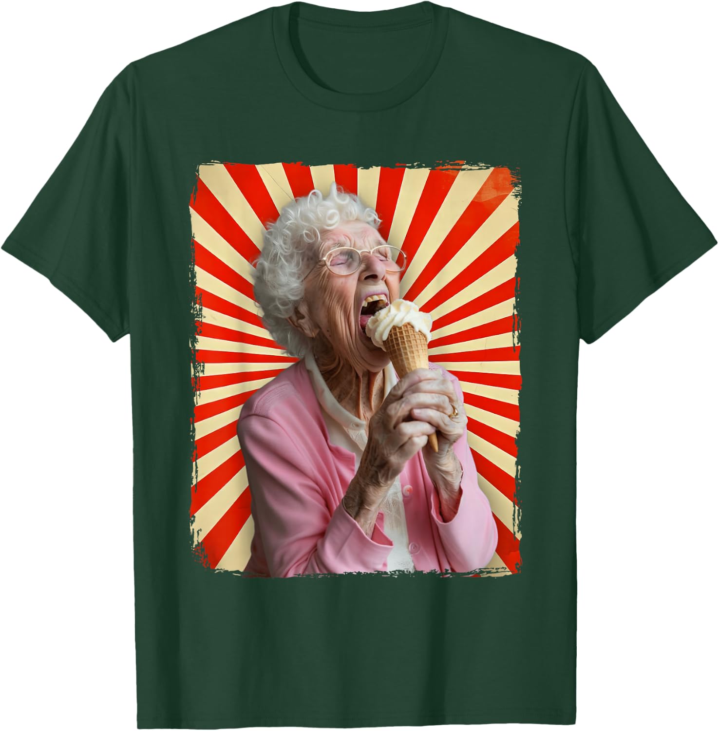 Grandma Licking Ice Cream T-Shirt - T-Shirt | Forest