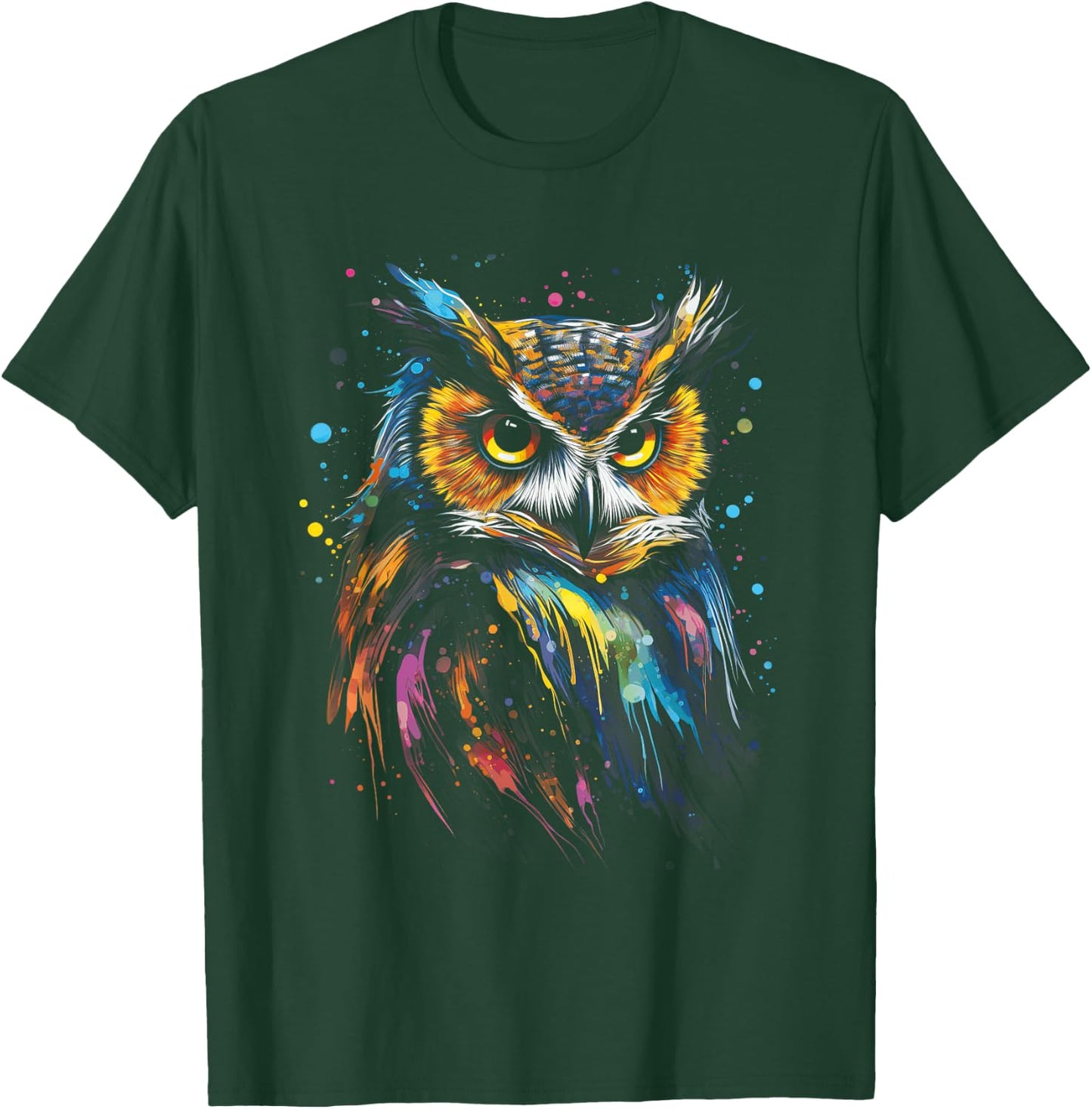 Artwork Fantasy Women's Owl Bird , Black, Small T-Shirt - T-Shirt | Forest