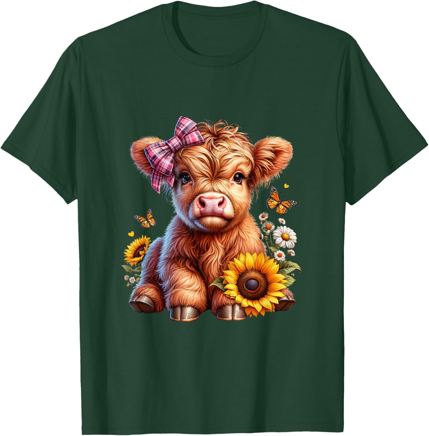 Cow, Scottish Highland Cow, Western Wear, Cute Highland Cow T-Shirt - T-Shirt | Forest