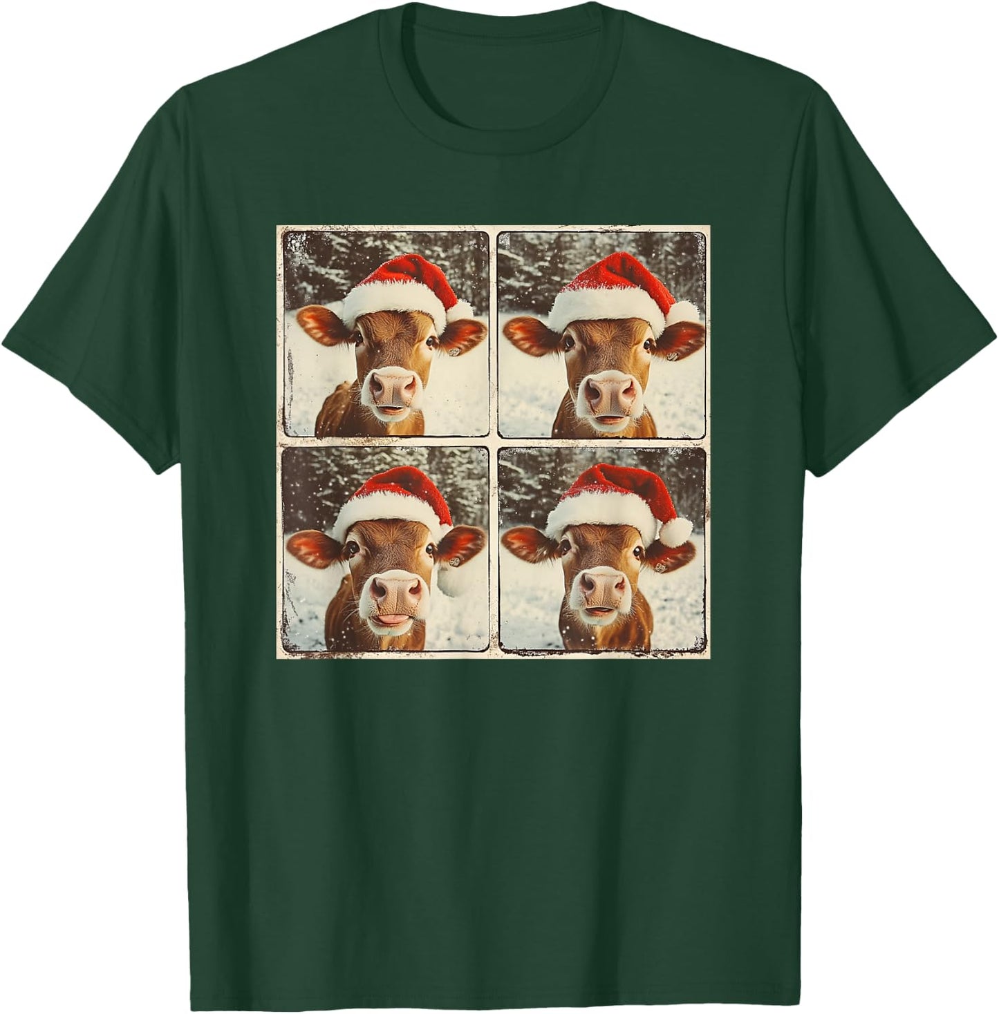 Jersey Cow Christmas T-Shirt - T-Shirt | Forest