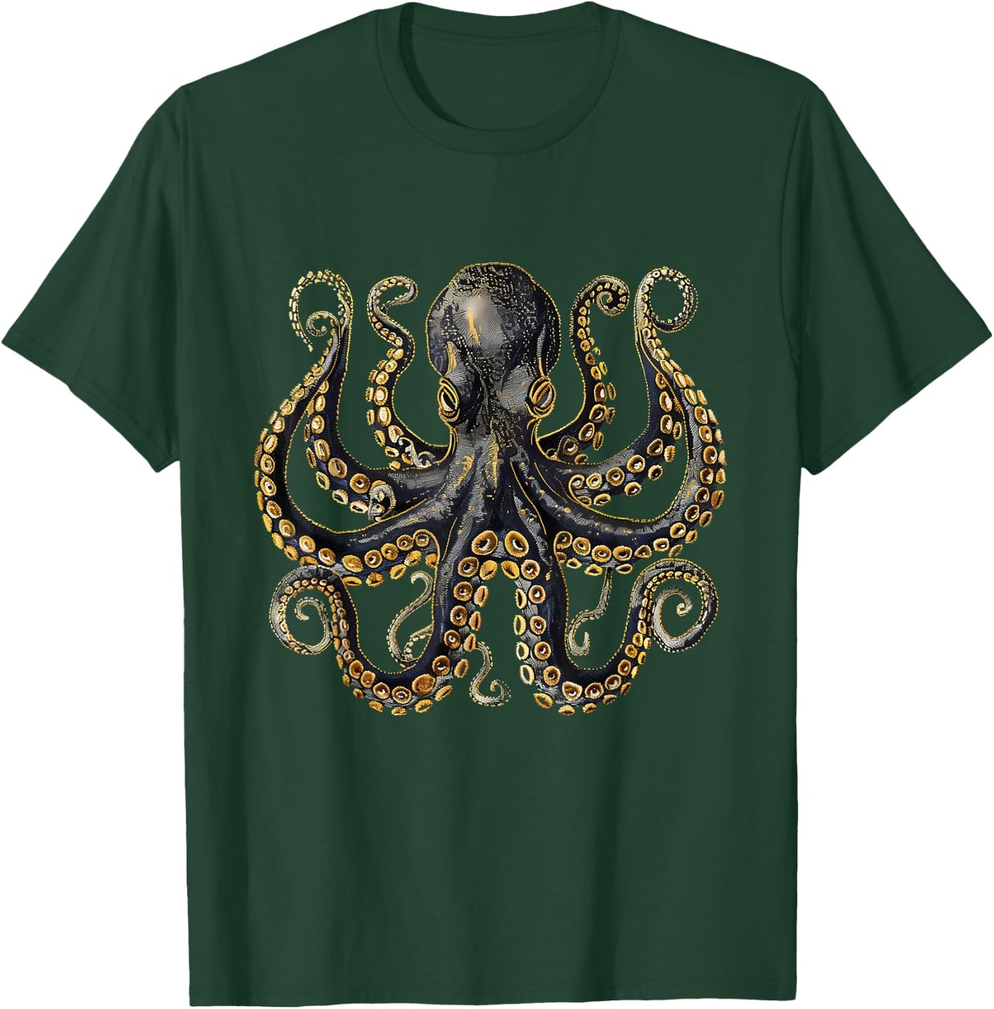 Kraken Cthulhu Motif Sea Creature Sea Ocean Octopus Artwork T-Shirt - T-Shirt | Forest