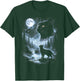 Black Cat Howling at Moon 90's Retro T-Shirt - T-Shirt | Forest