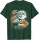 Three Clam Moon | 3 Clams Weird Cursed Oceanic Sealife Ugly T-Shirt - T-Shirt | Forest