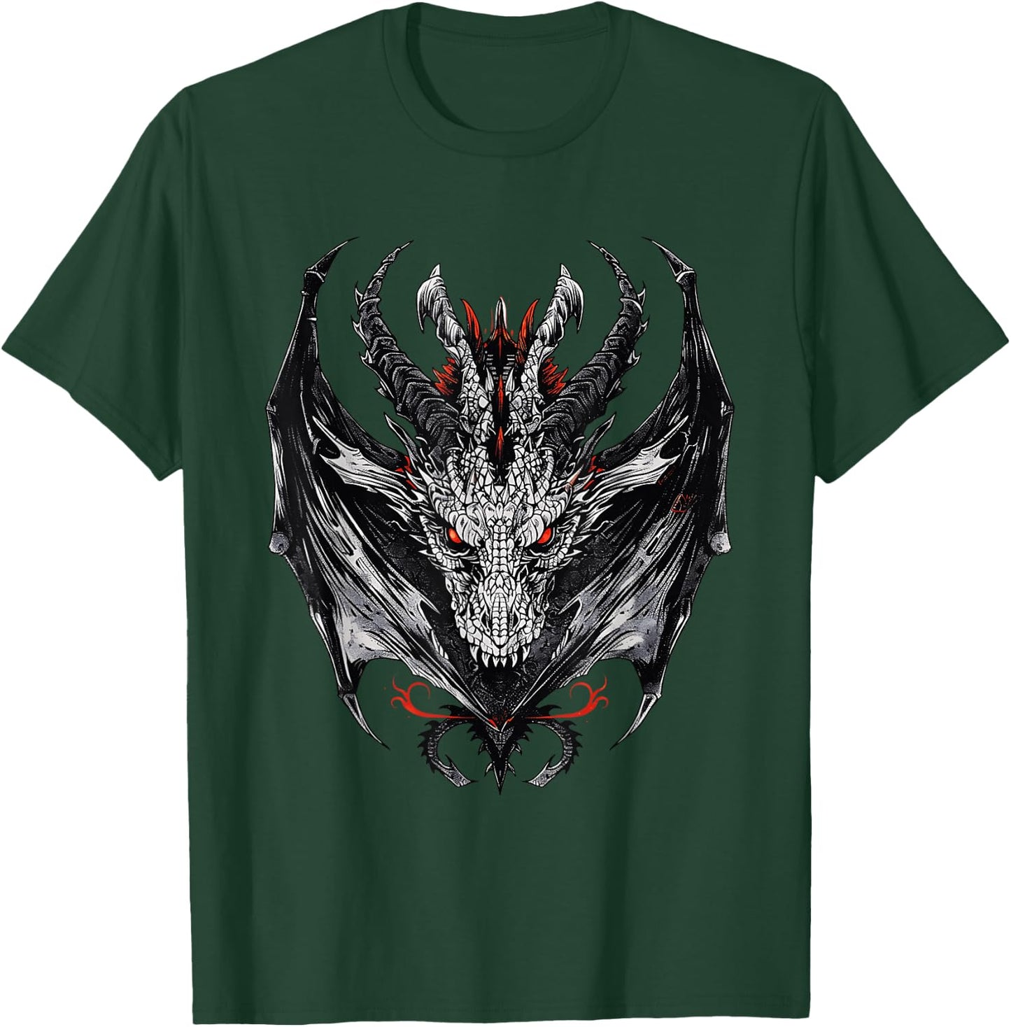 Dragon Head Fantasy Dragoncore Aesthetic T-Shirt - T-Shirt | Forest