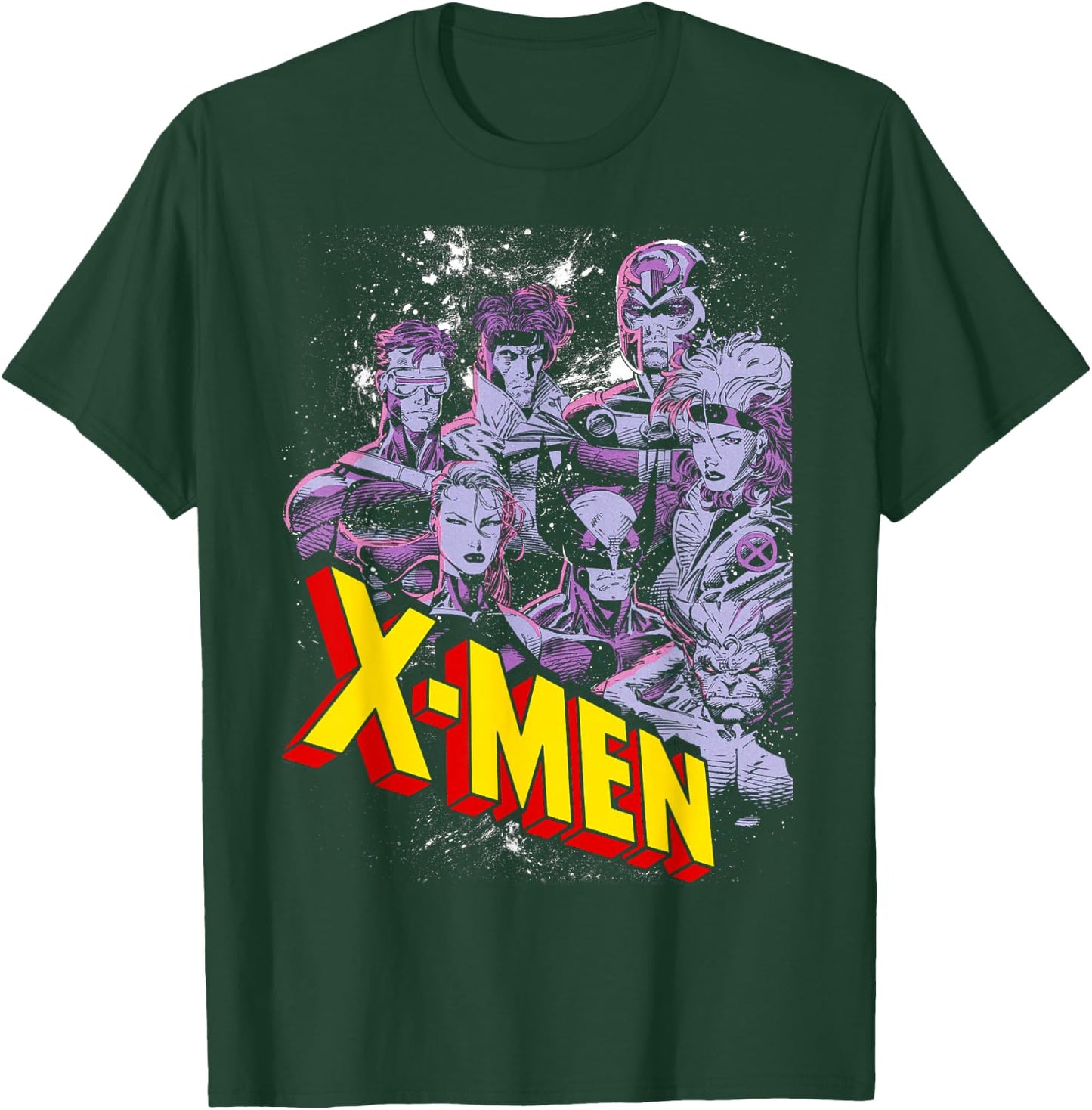 Marvel X-Men Vintage Team Retro Graphic T-Shirt - T-Shirt | Forest