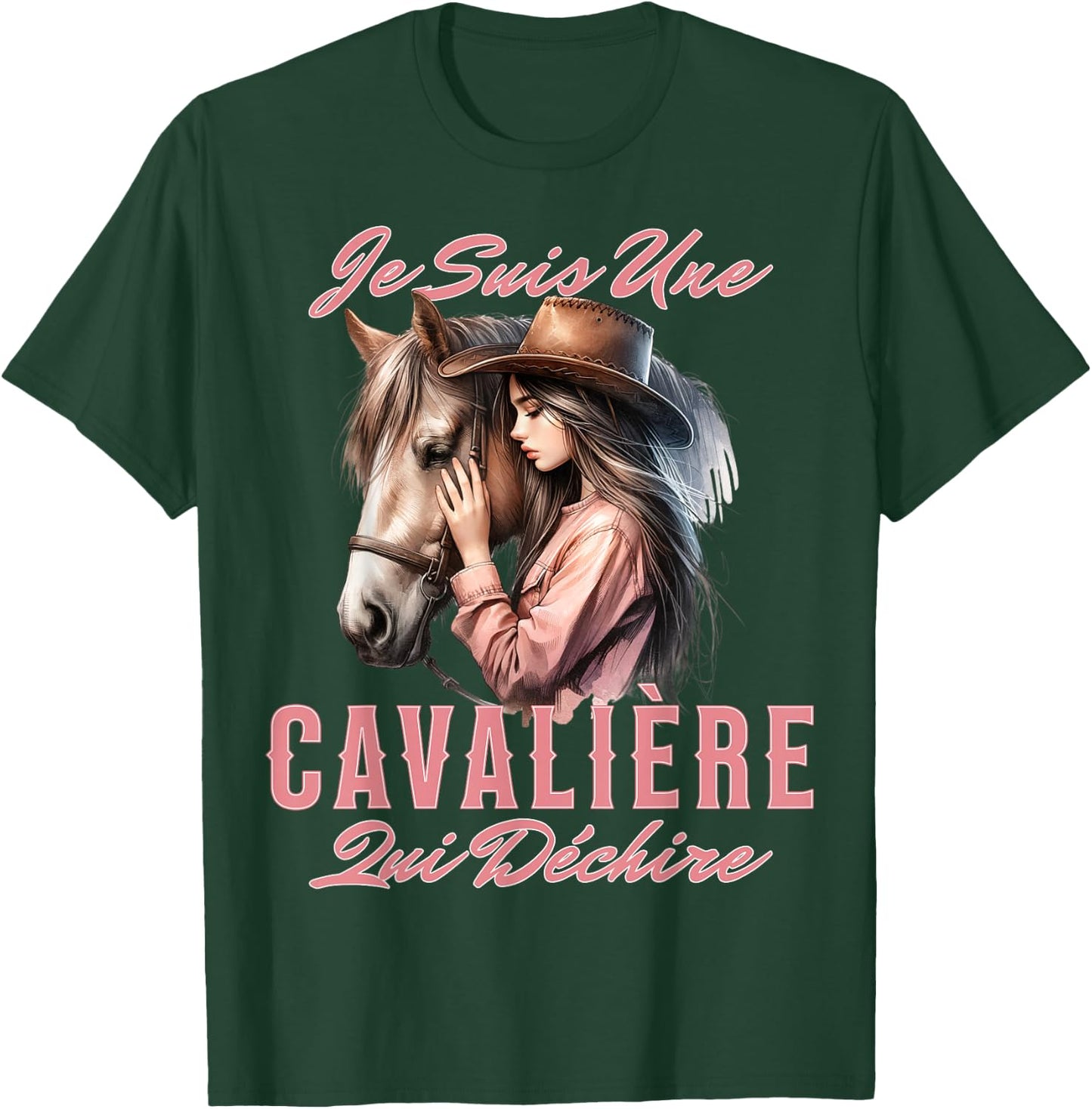 Girl Riding Horse Je Suis Une Rider Qui Déchire , Black, S T-Shirt - T-Shirt | Forest