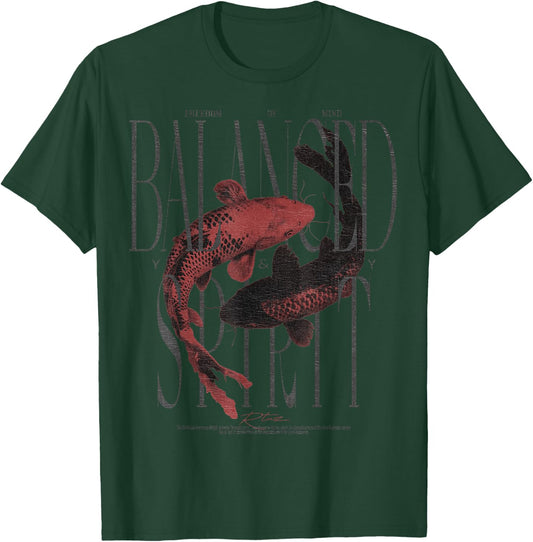 Vintage Nishikigoi Fish Koi Carp , black T-Shirt - T-Shirt | Forest