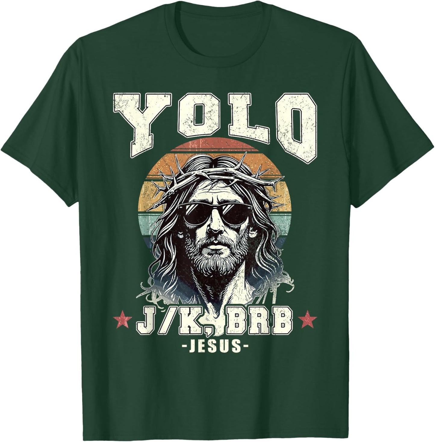 Happy Easter Yolo JK Brb Jesus Christian Men Women Kids T-Shirt - T-Shirt | Forest