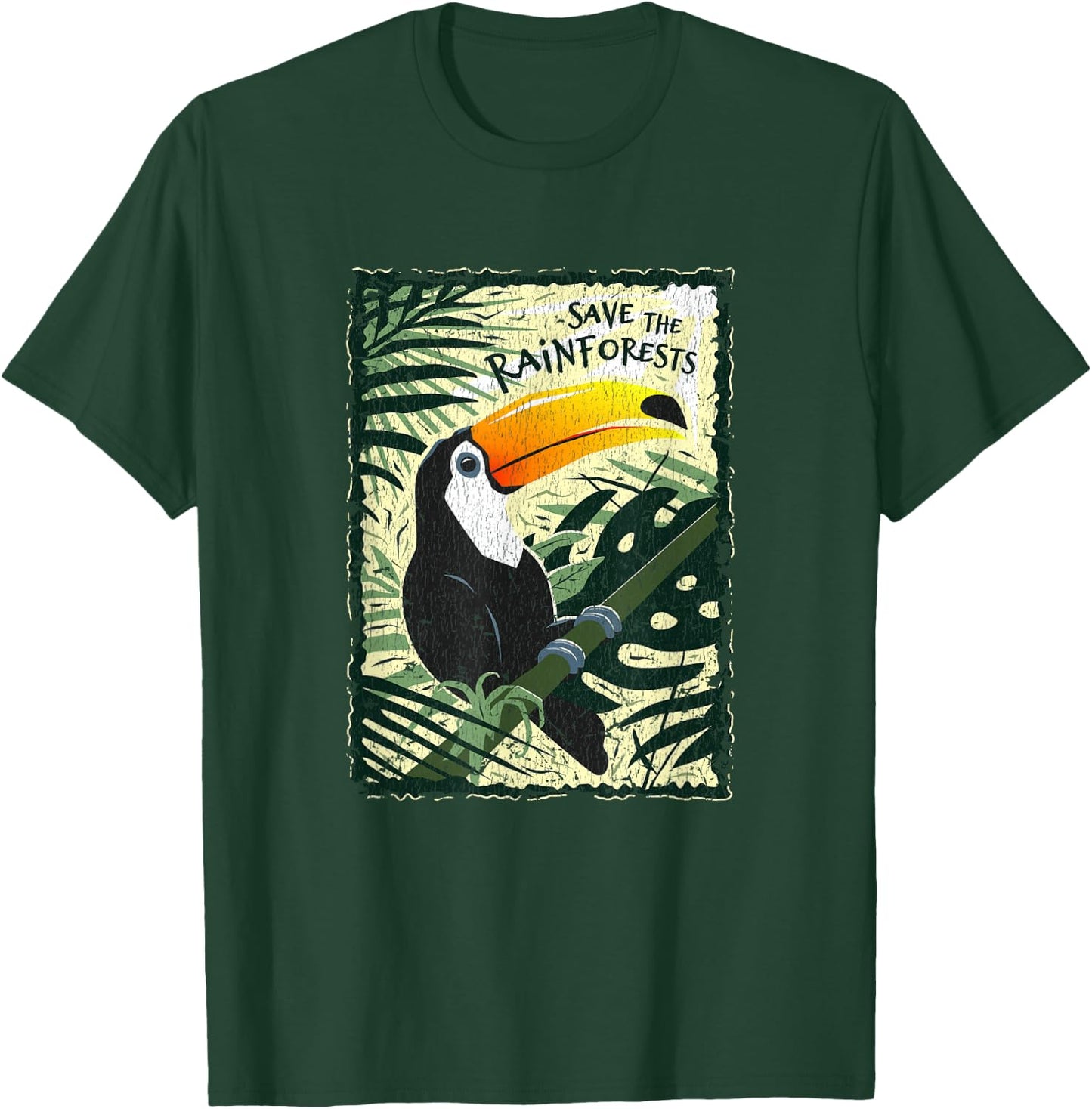 Toucan Vintage Shirt - Save the Rainforests T-Shirt - T-Shirt | Forest