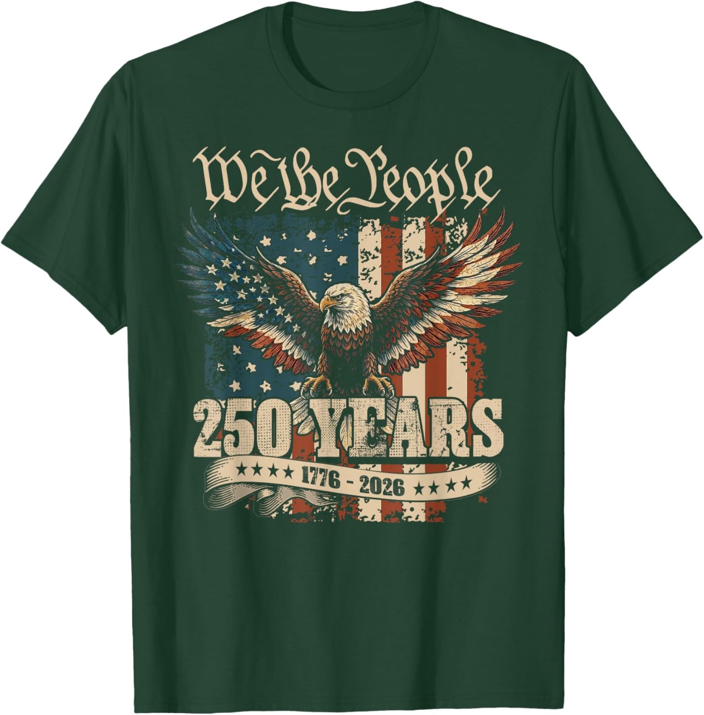 America USA 250 Years Birthday 250th Anniversary 4th of July T-Shirt - T-Shirt | Forest