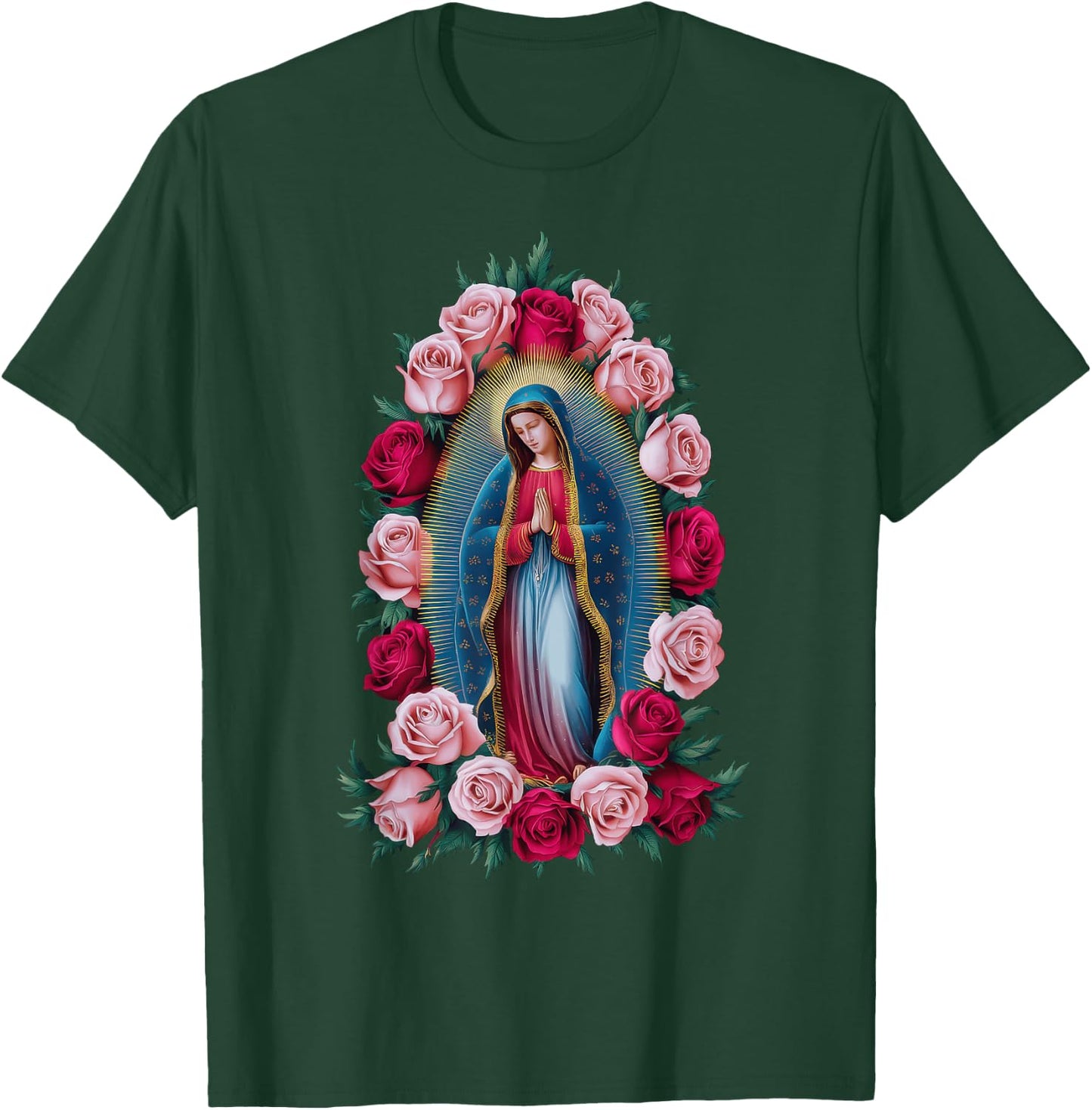 Our Lady Virgin Mary Guadalupe Christian Catholic T-Shirt - T-Shirt | Forest
