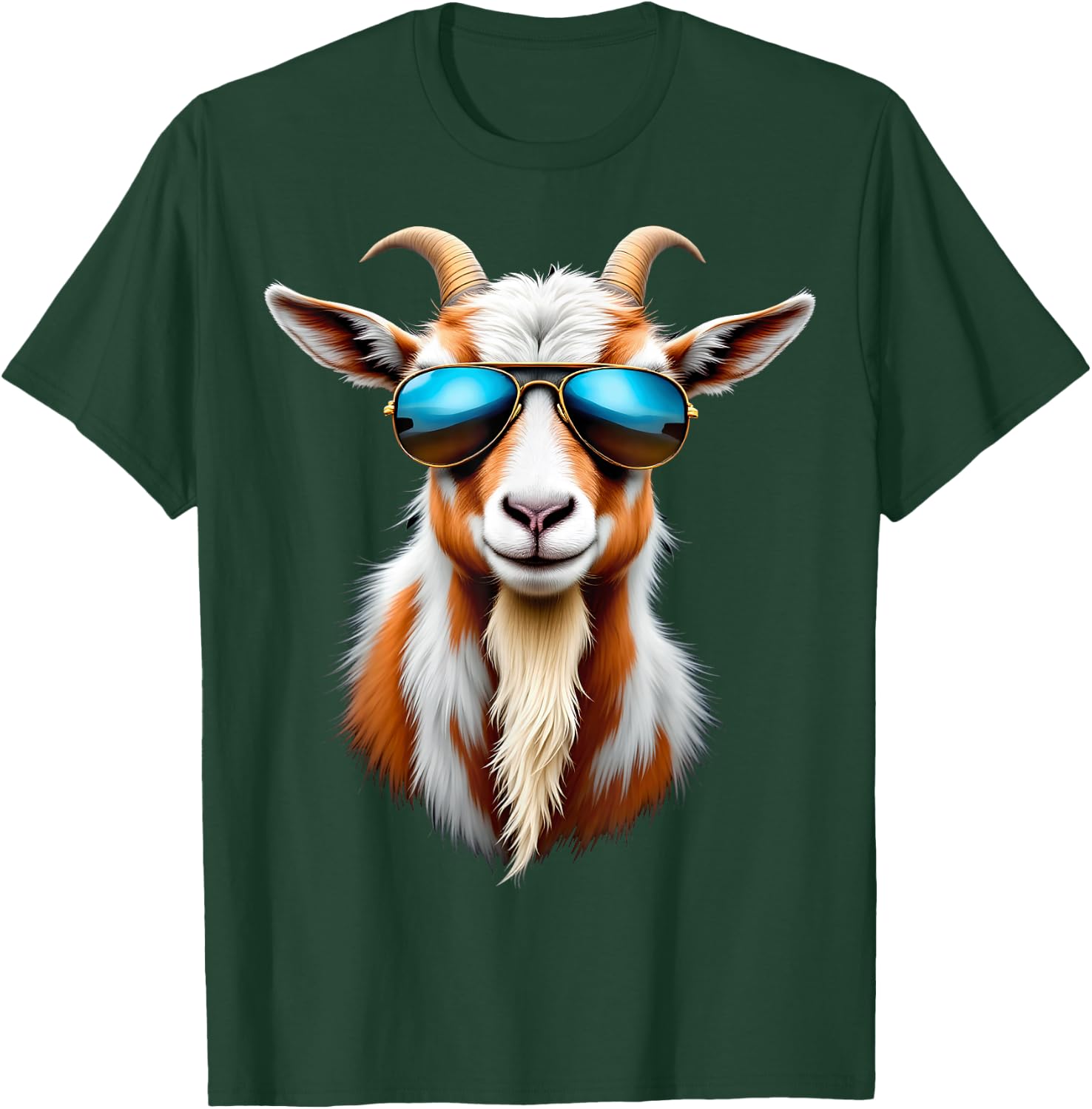 Cool Goat Sunglasses Funny Farm T-Shirt - T-Shirt | Forest