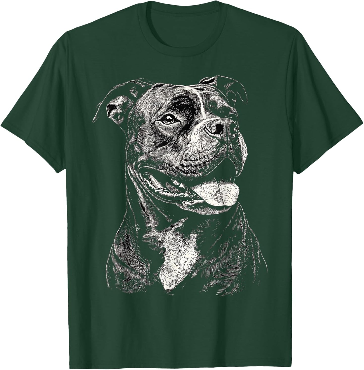 American Bully Dog Graphic Pet Art American Bully , Black, S T-Shirt - T-Shirt | Forest