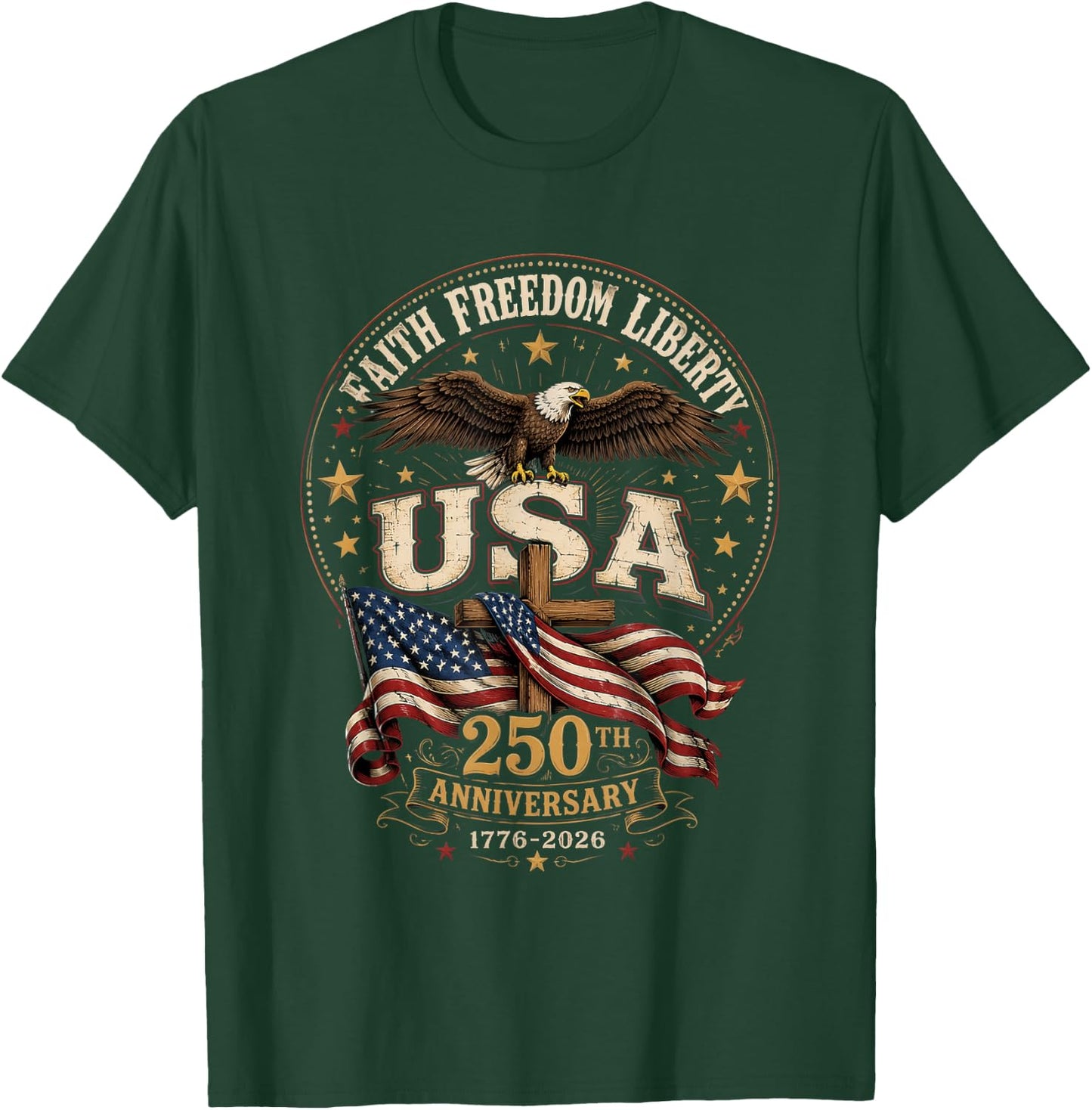 USA 250th Anniversary T-Shirt - T-Shirt | Forest