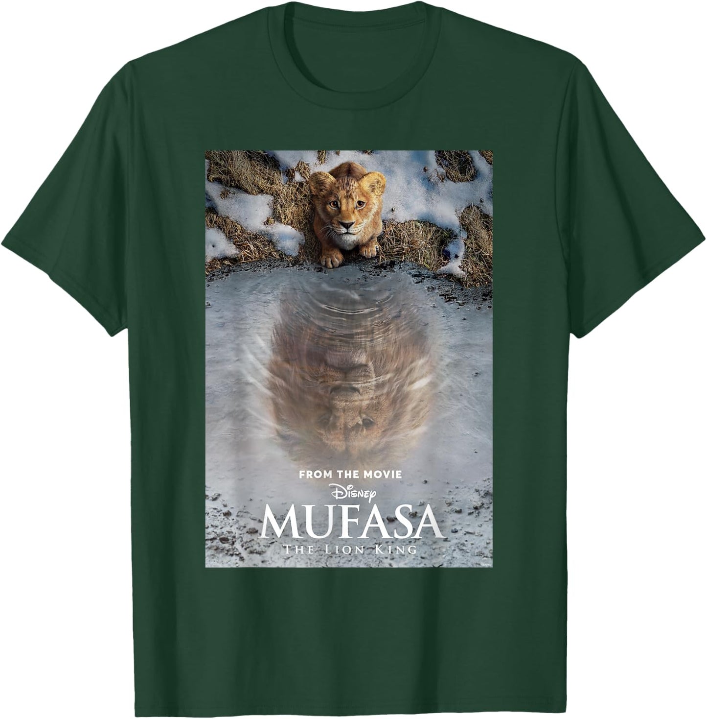 Disney Mufasa: The Lion King the Official Movie Poster Art , black T-Shirt - T-Shirt | Forest