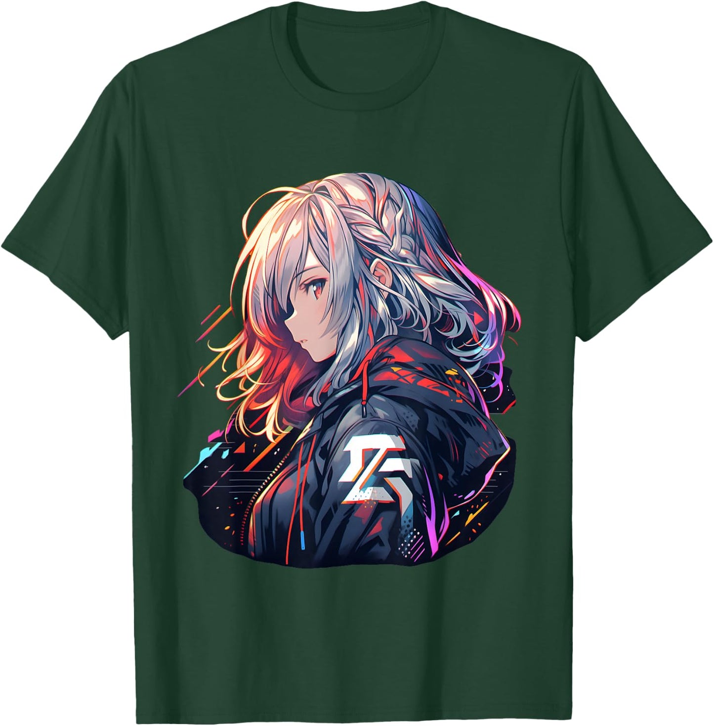 Manga Anime Ästhetische Cyberpunk Techwear Harajuku T-Shirt - T-Shirt | Forest