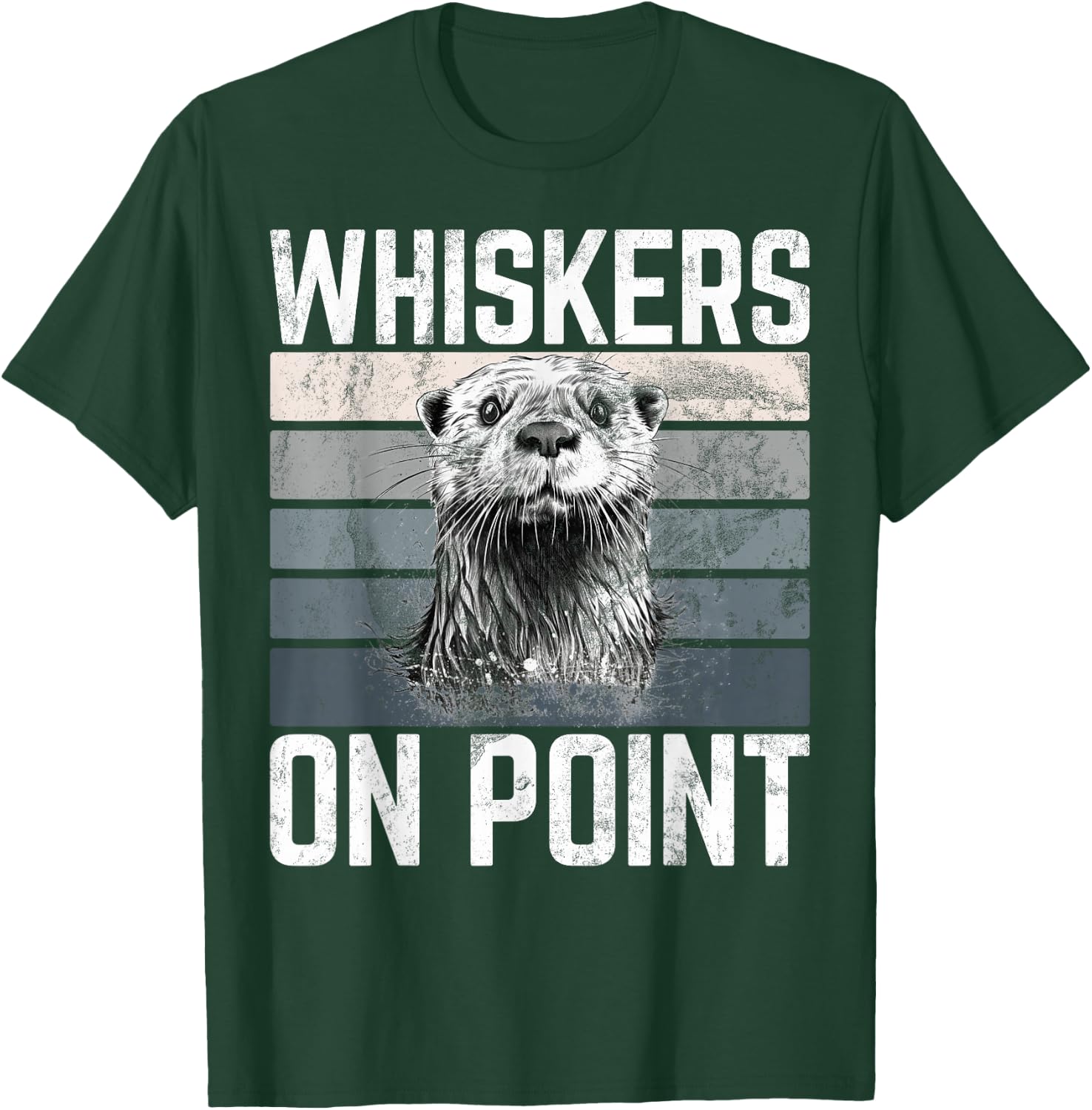 Whiskers on Point Otter T-Shirt - T-Shirt | Forest