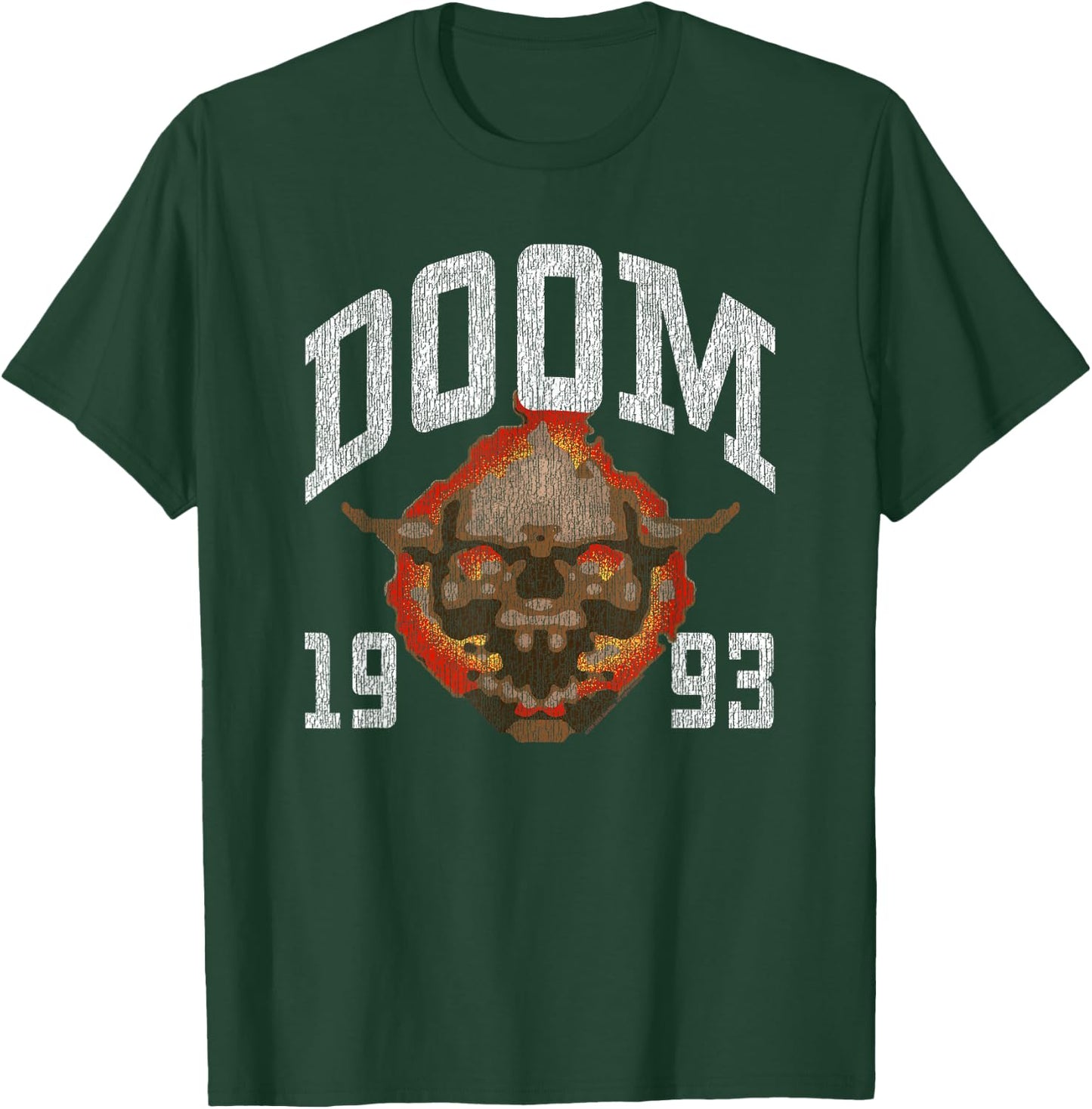 Ripple Junction x DOOM 1993 Lost Soul Pixelated Skull , black T-Shirt - T-Shirt | Forest