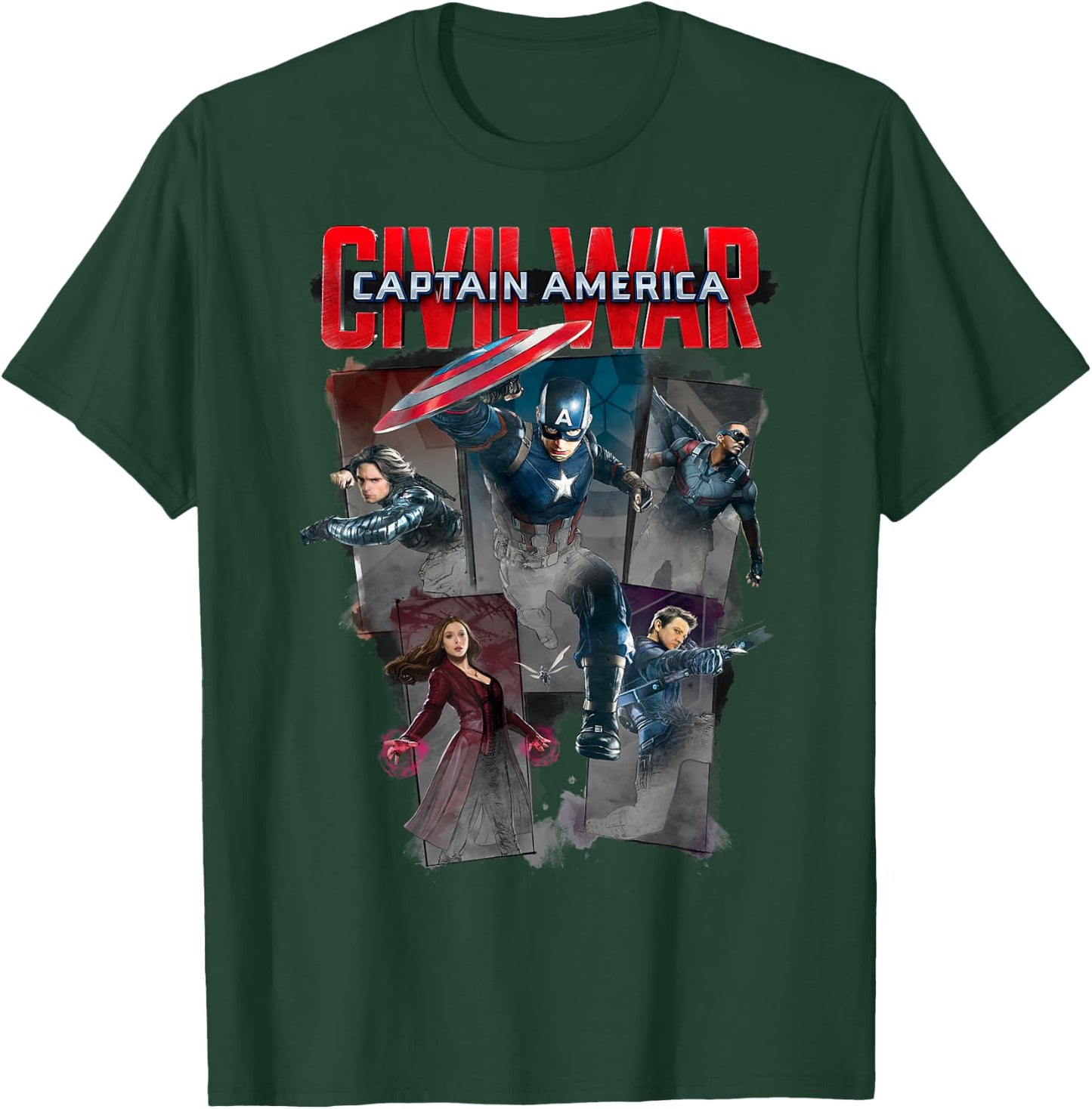 Marvel Captain America Civil War Group Shot T-Shirt - T-Shirt | Forest