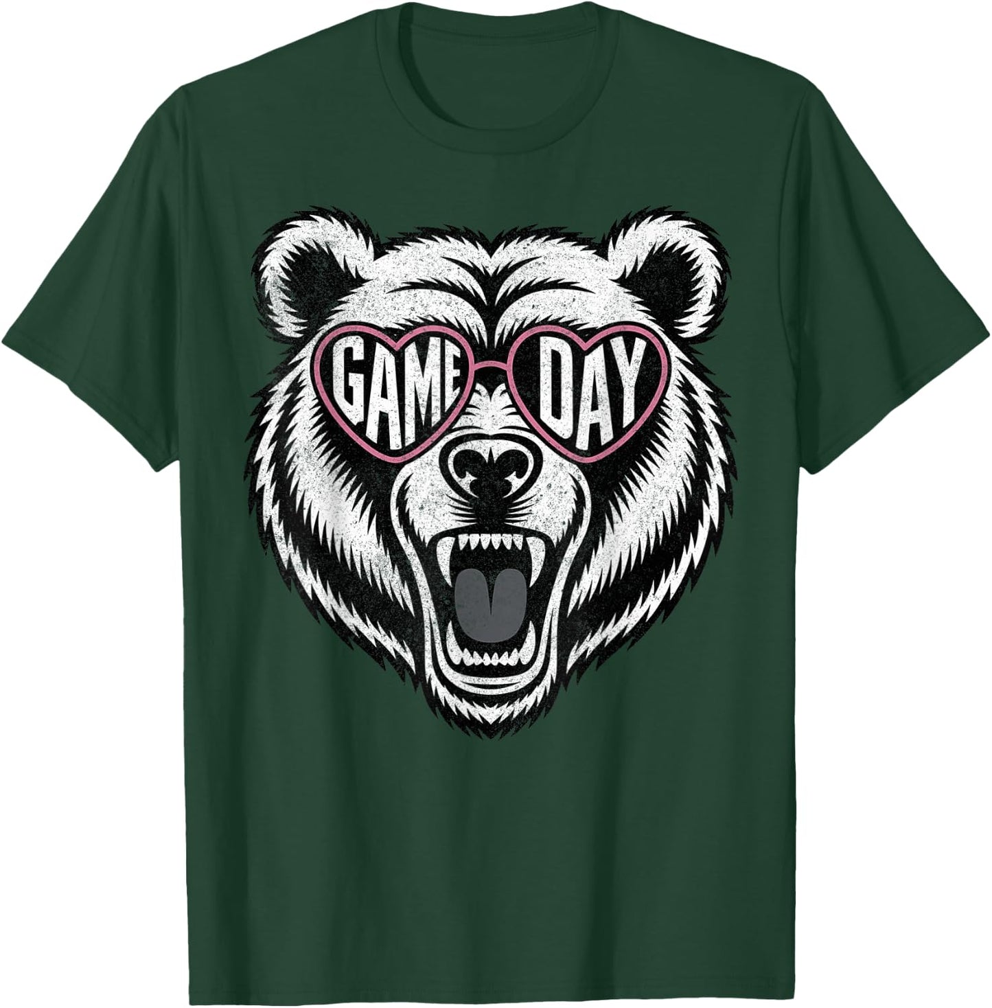 Bear Wearing Sunglasses Game Day T-Shirt - T-Shirt | Forest