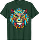 Aztec Jaguar Warrior Ocelotl Colourful Mayan Indigenous Art T-Shirt - T-Shirt | Forest