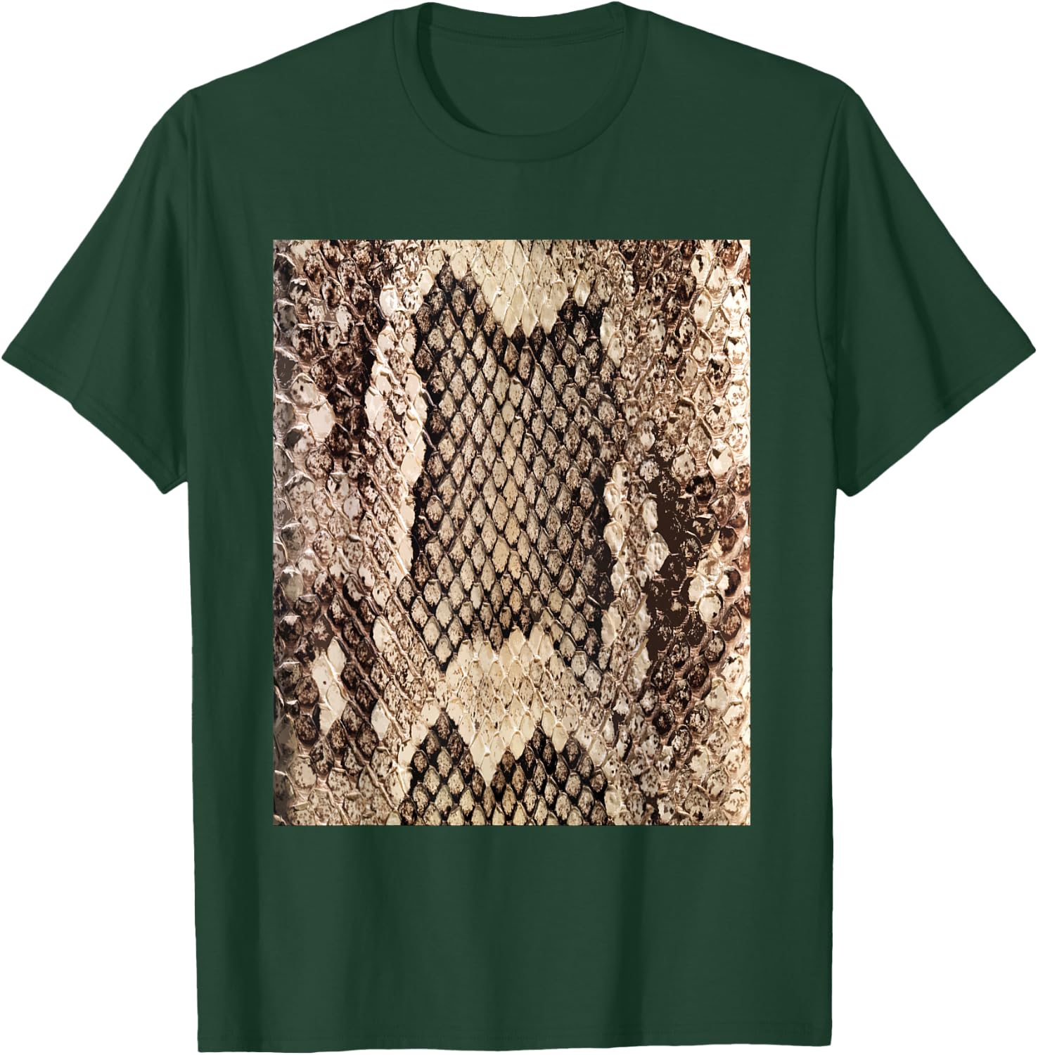 Snakeskin Print - Snake Reptile Animal Rattlesnake T-Shirt - T-Shirt | Forest