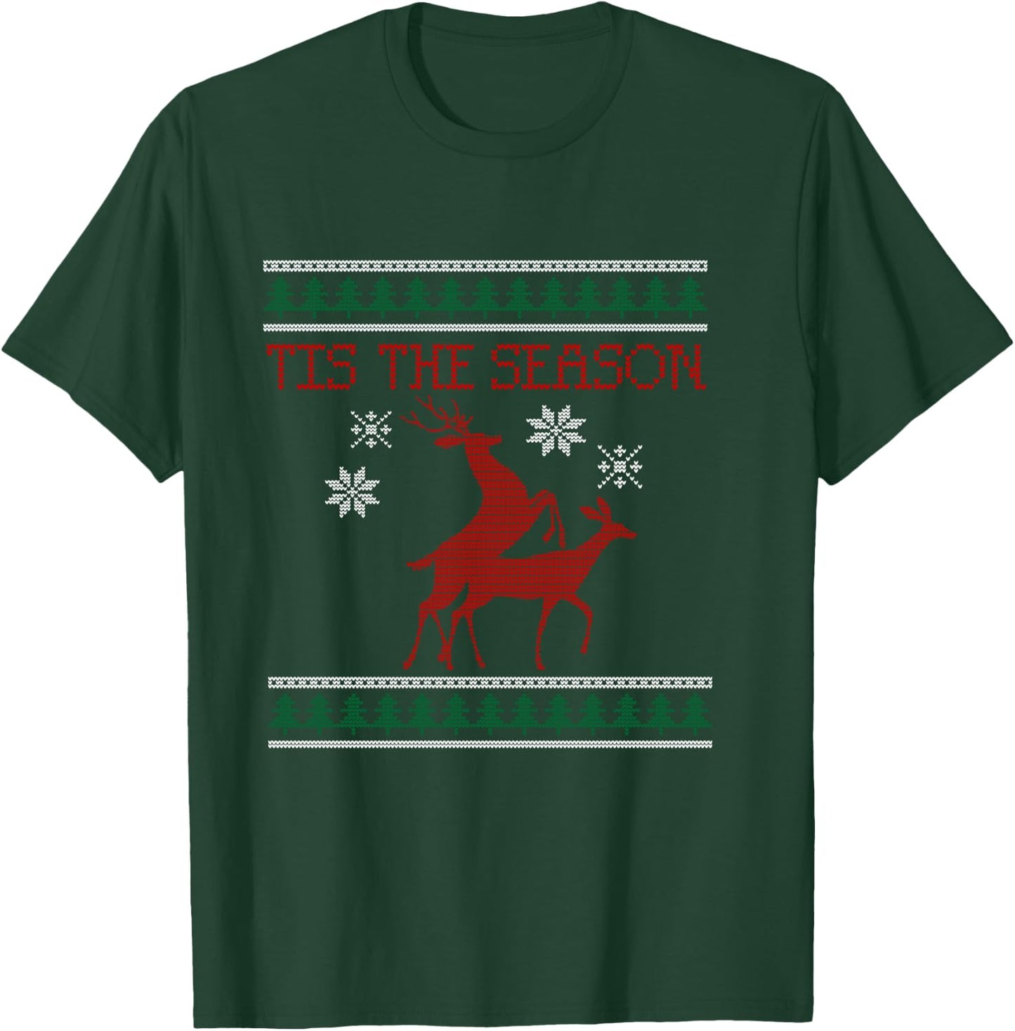 Deer Humping Christmas Shirt, Tis The Season T-Shirt - T-Shirt | Forest