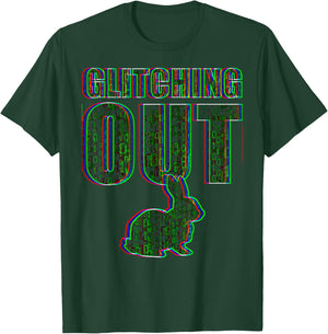 Glitching Out Matrix Rabbit Code Drop T-Shirt - T-Shirt | Forest