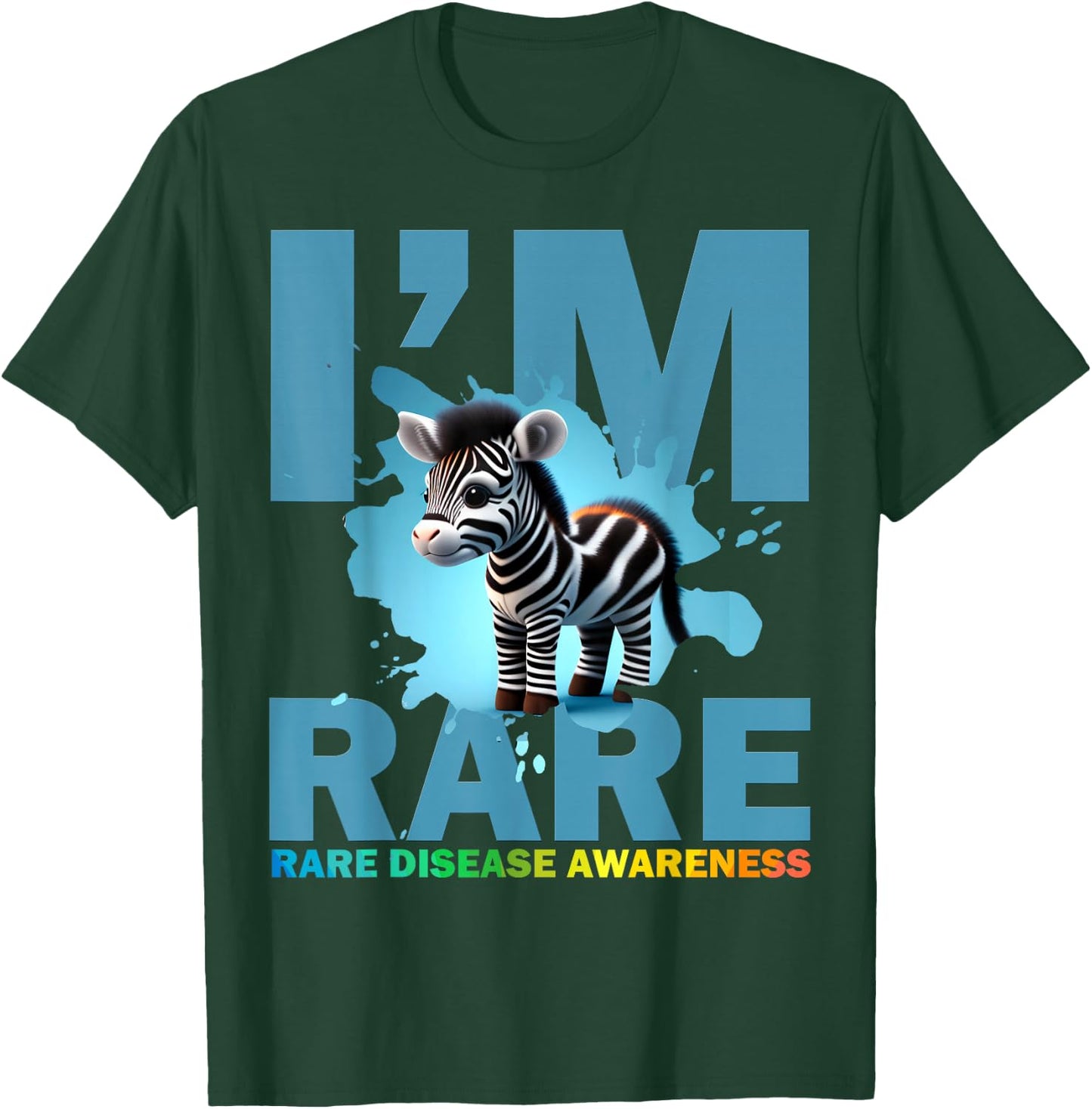 I'm Rare, cute zebra for Rare disease awareness T-Shirt - T-Shirt | Forest