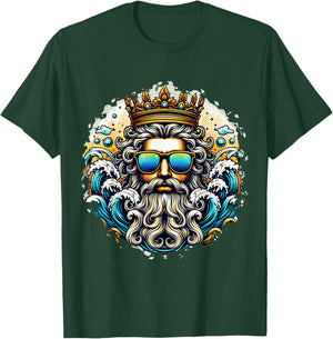Poseidon Gangsta Costume Trident God Ancient Greek , black T-Shirt - T-Shirt | Forest
