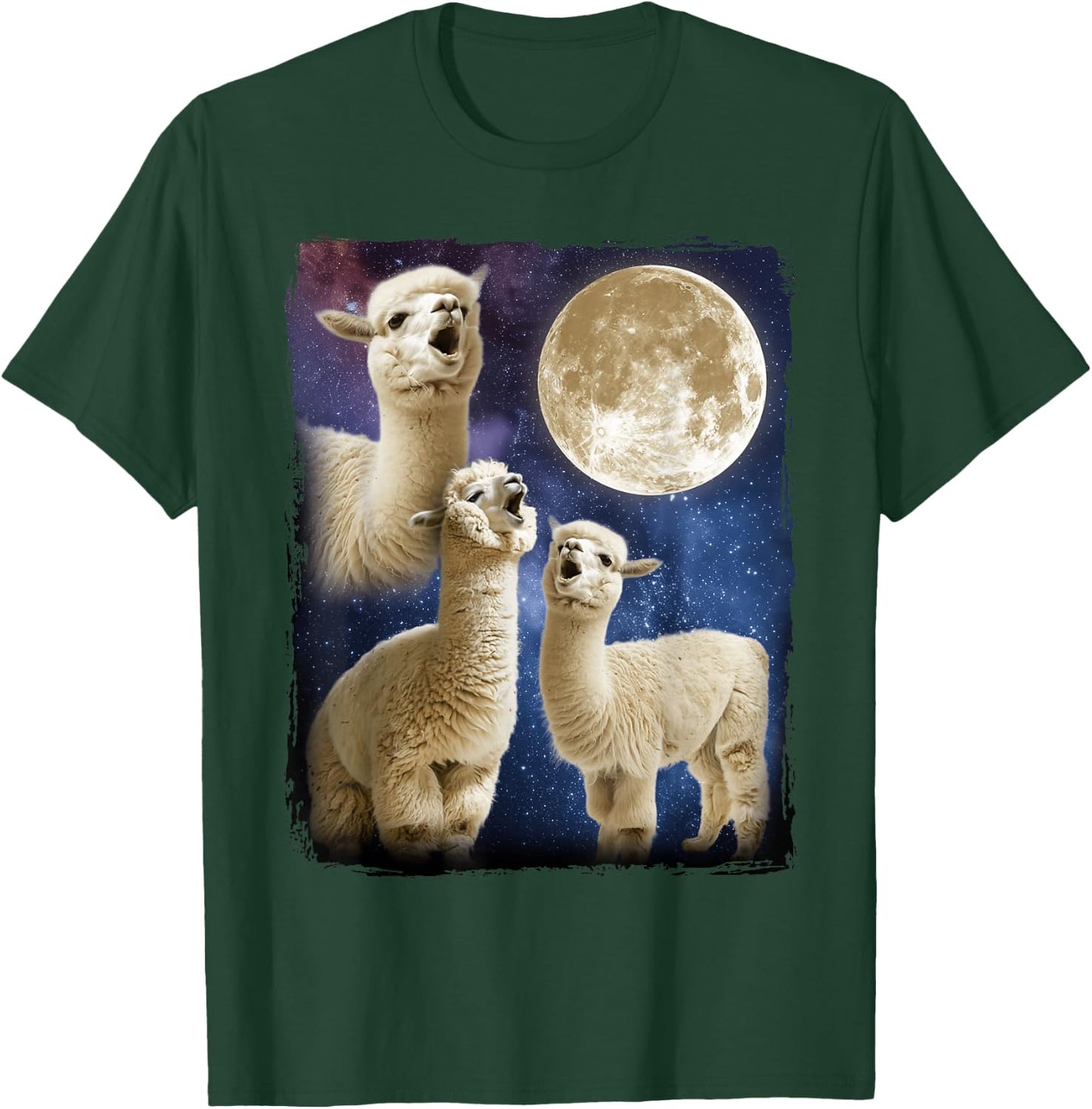 Alpaca Howling Moon T-Shirt - T-Shirt | Forest