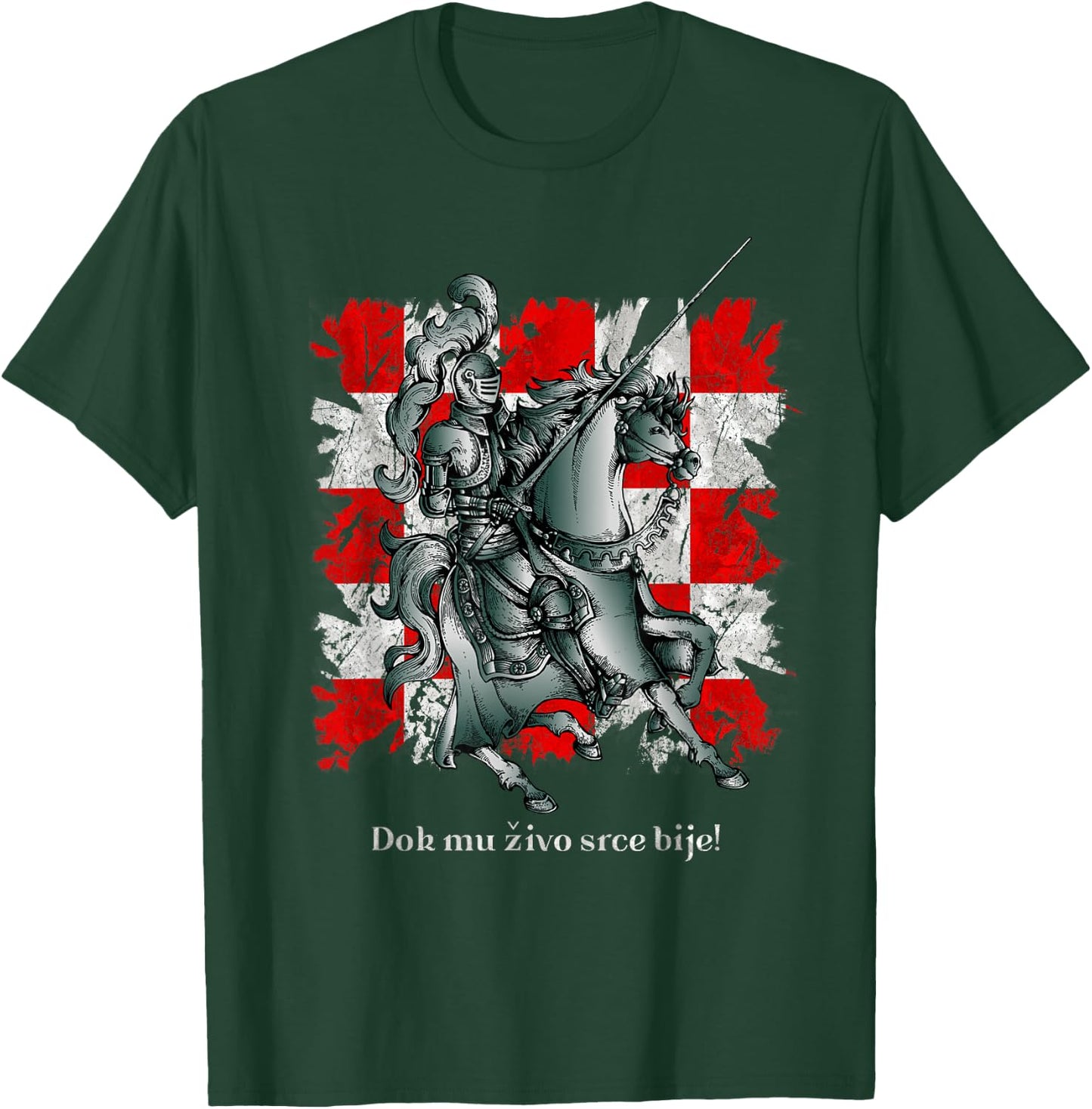 Kroatien Hrvatski Vitez Hrvatska Zastava T-Shirt - T-Shirt | Forest