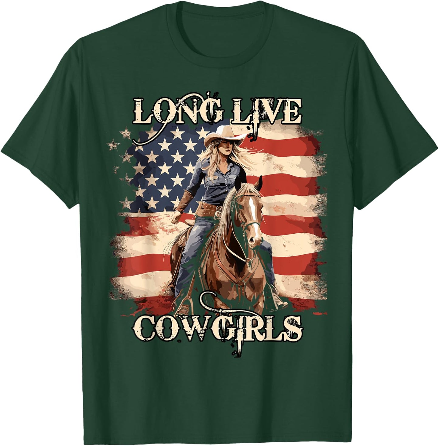 Long Live Howdy Rodeo Western Country Southern Cowgirls T-Shirt - T-Shirt | Forest