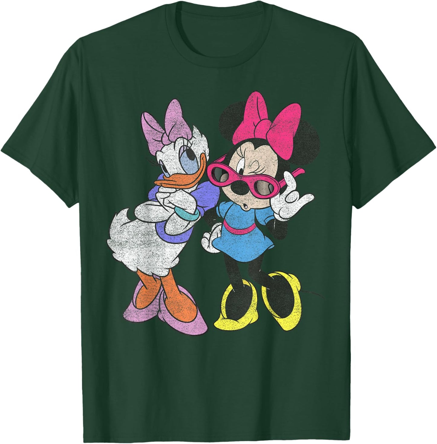 Disney Mickey And Friends Daisy & Minnie Fashion Short Sleeve T-Shirt - T-Shirt | Forest