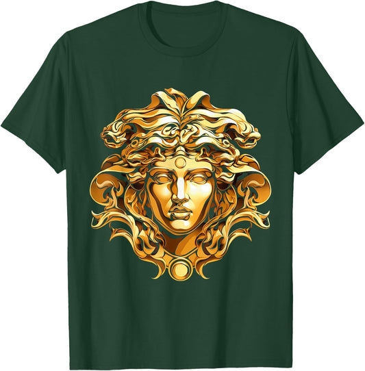 medusahead Greek Mythology Ancient Snake Hair T-Shirt - T-Shirt | Forest